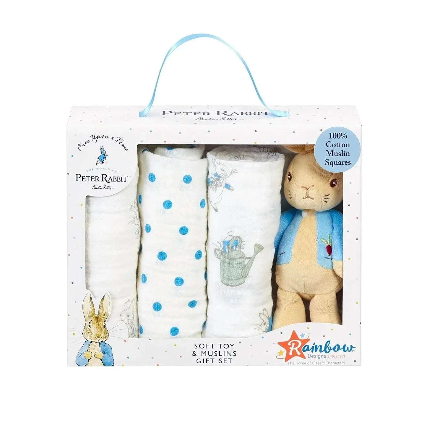 Peter Rabbit Soft Toy and Muslin - mezetto ebebek ebebek