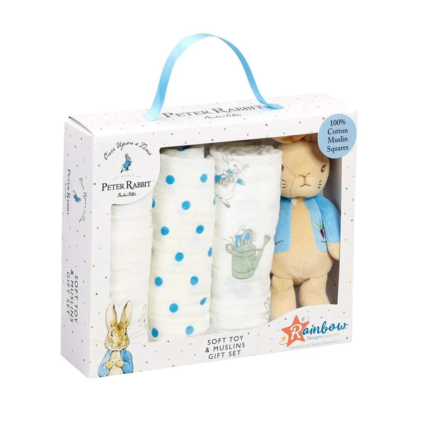 Peter Rabbit Soft Toy and Muslin - mezetto ebebek ebebek