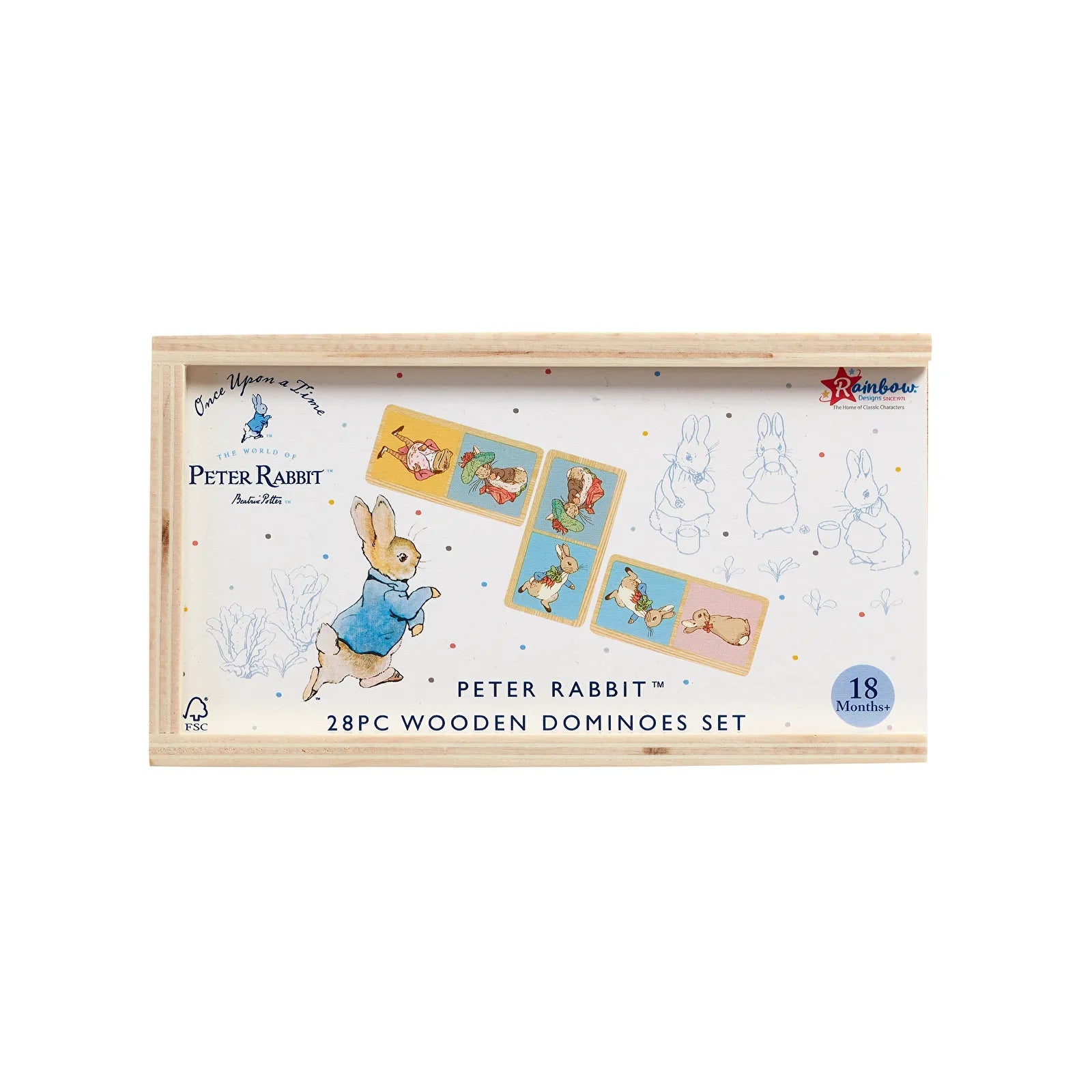 Peter Rabbit Wooden Dominoes - mezetto ebebek ebebek