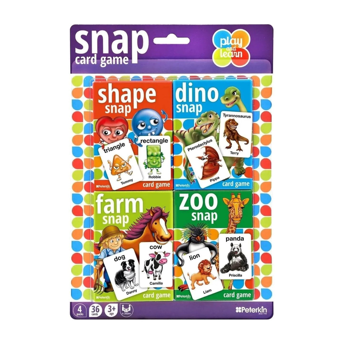 Peterkin Snap Card Game Set - Pack of 4 - mezetto ebebek ebebek