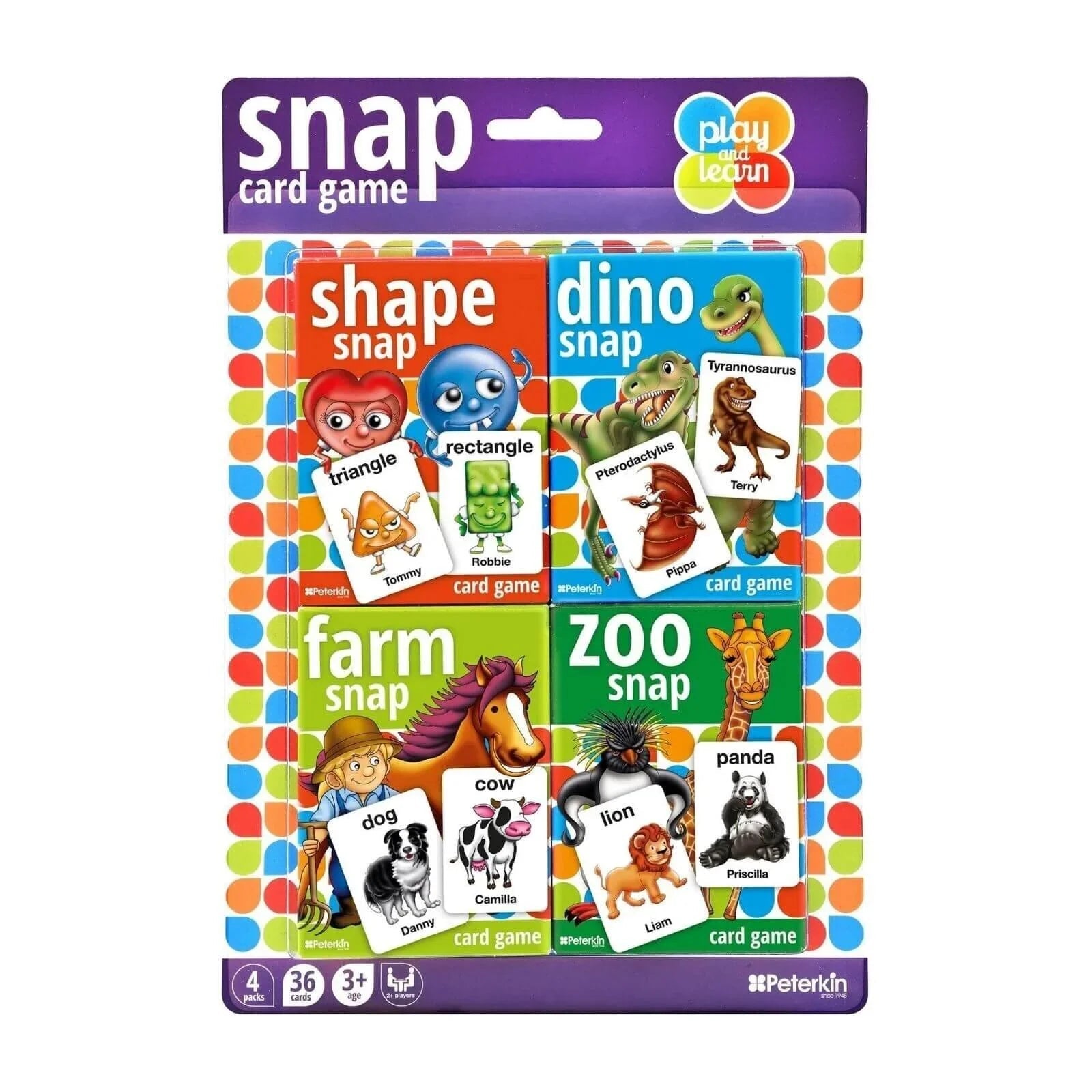 Peterkin Snap Card Game Set - Pack of 4 - mezetto ebebek ebebek