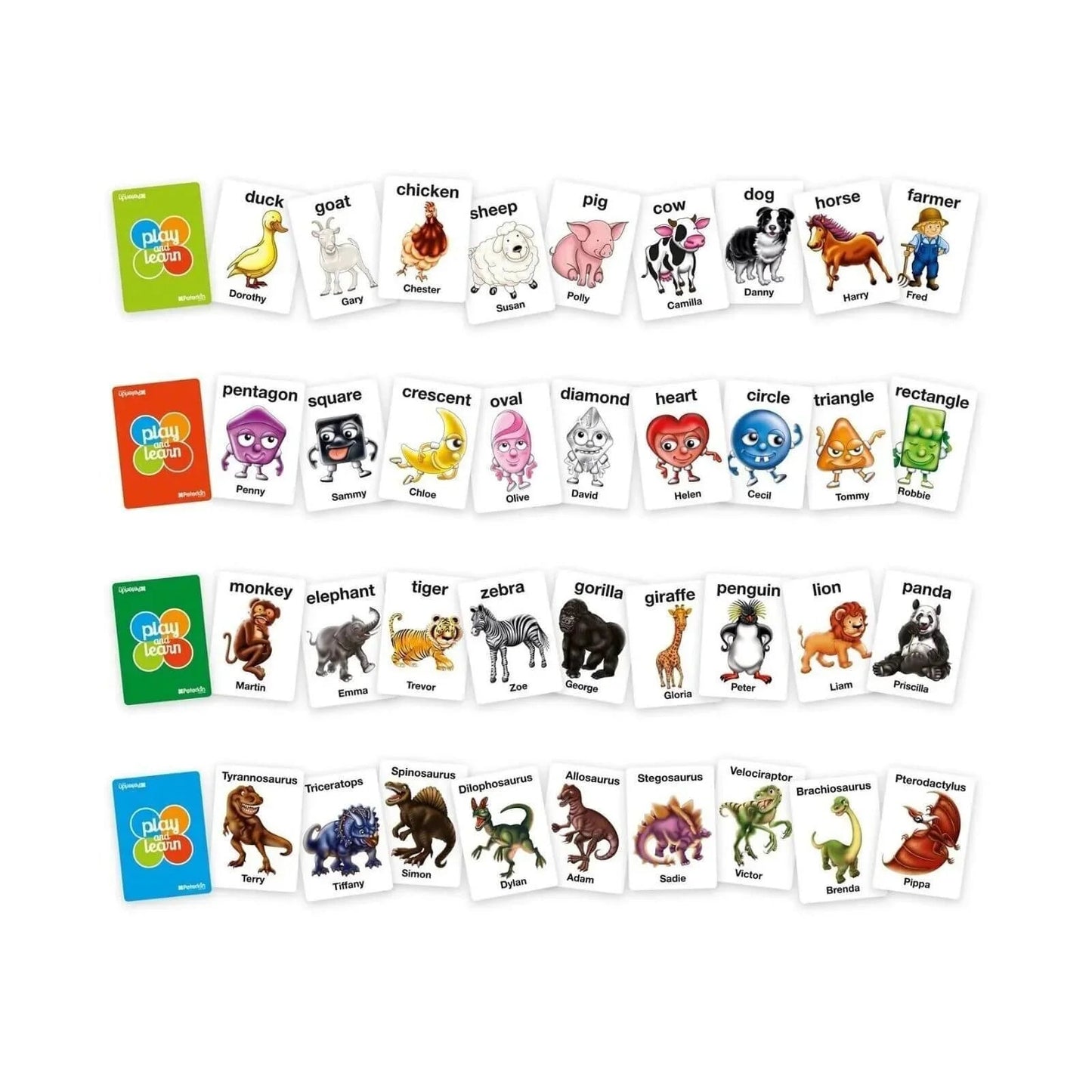 Peterkin Snap Card Game Set - Pack of 4 - mezetto ebebek ebebek