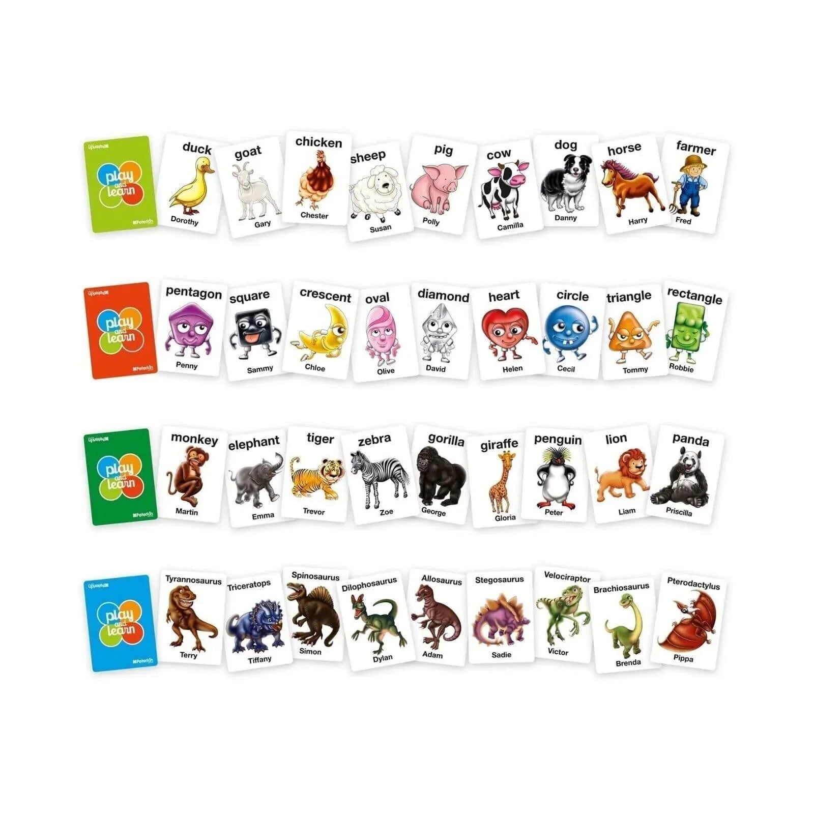 Peterkin Snap Card Game Set - Pack of 4 - mezetto ebebek ebebek