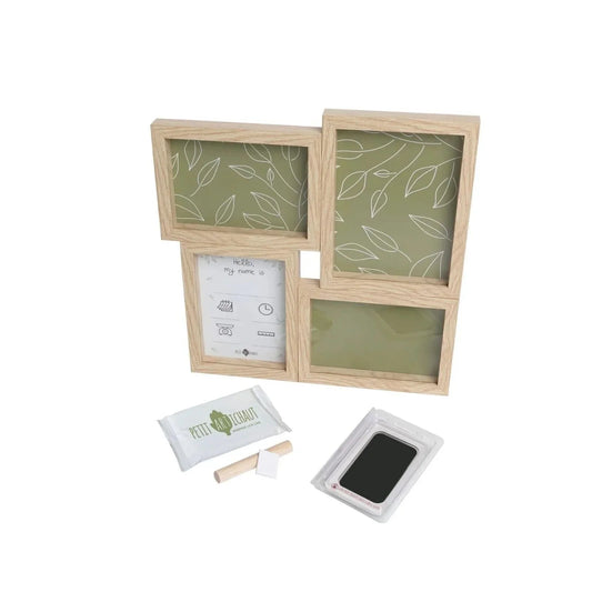 Petit Artichaut Puzzle Frame with Hand & Foot Imprints - Olive Tree - mezetto ebebek ebebek
