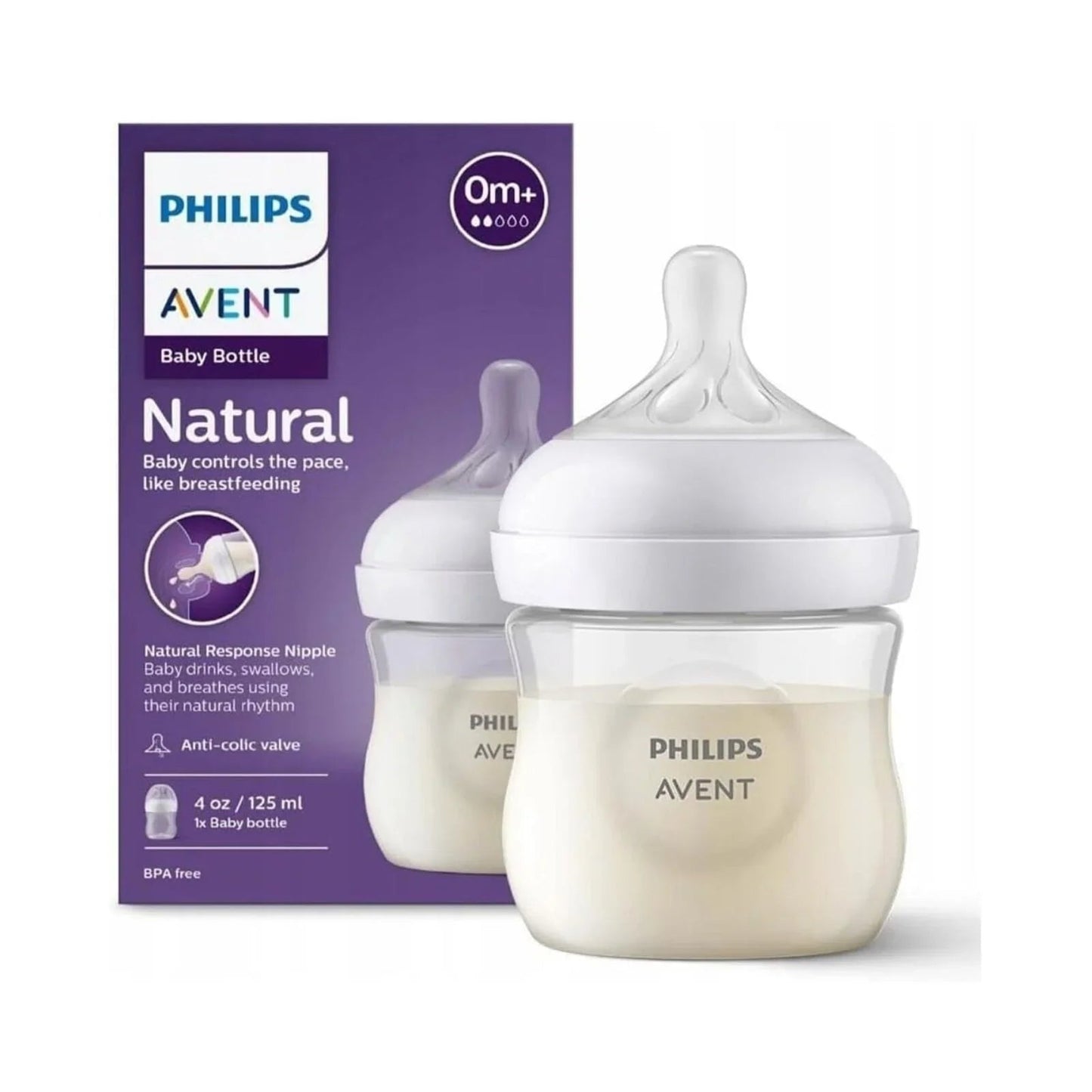 Philips Avent Natural Response PP Bottle 0+ months 125ml - mezetto ebebek ebebek