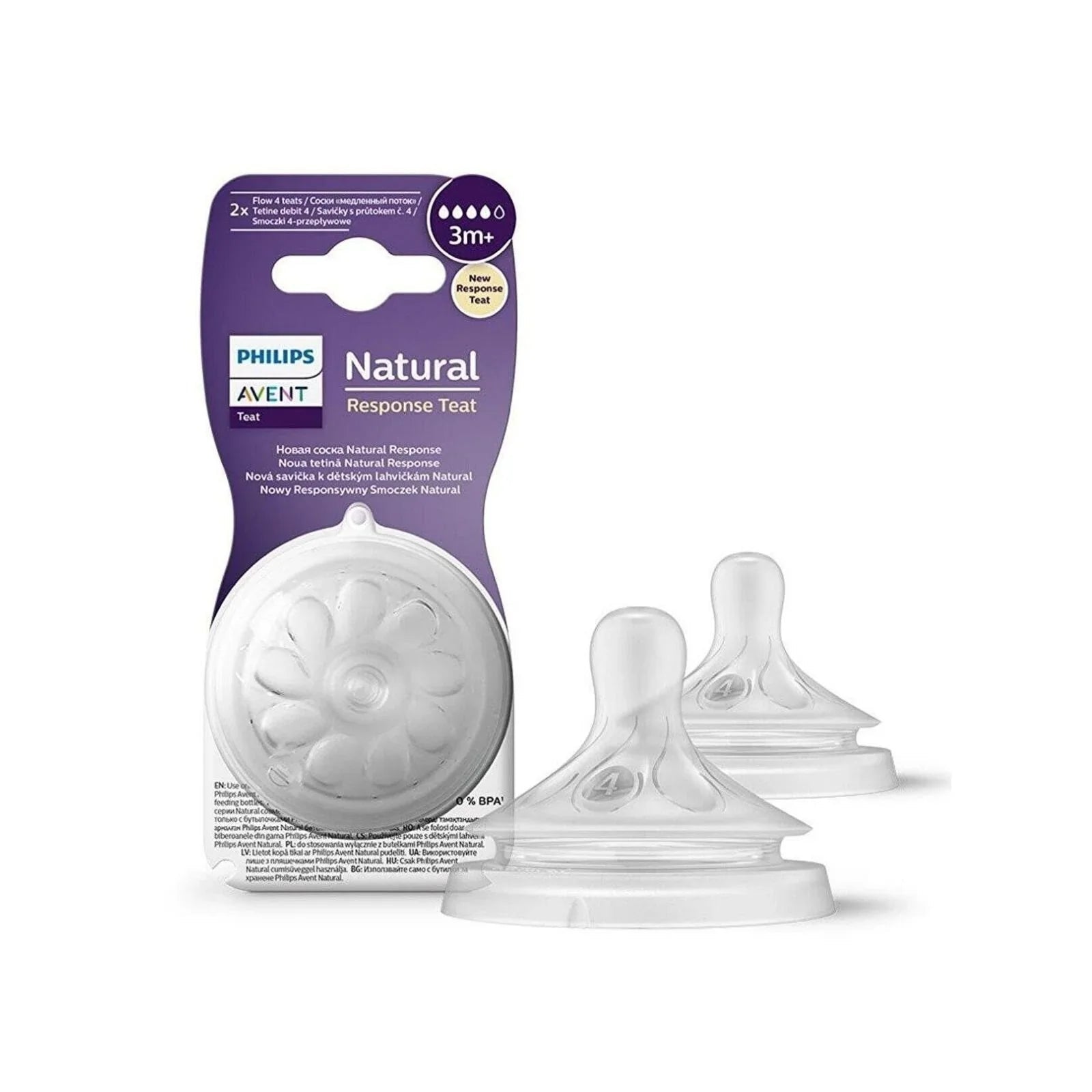 Philips Avent Natural Response Teats Stage 4 (3+ months) Pack of 2 - mezetto ebebek ebebek