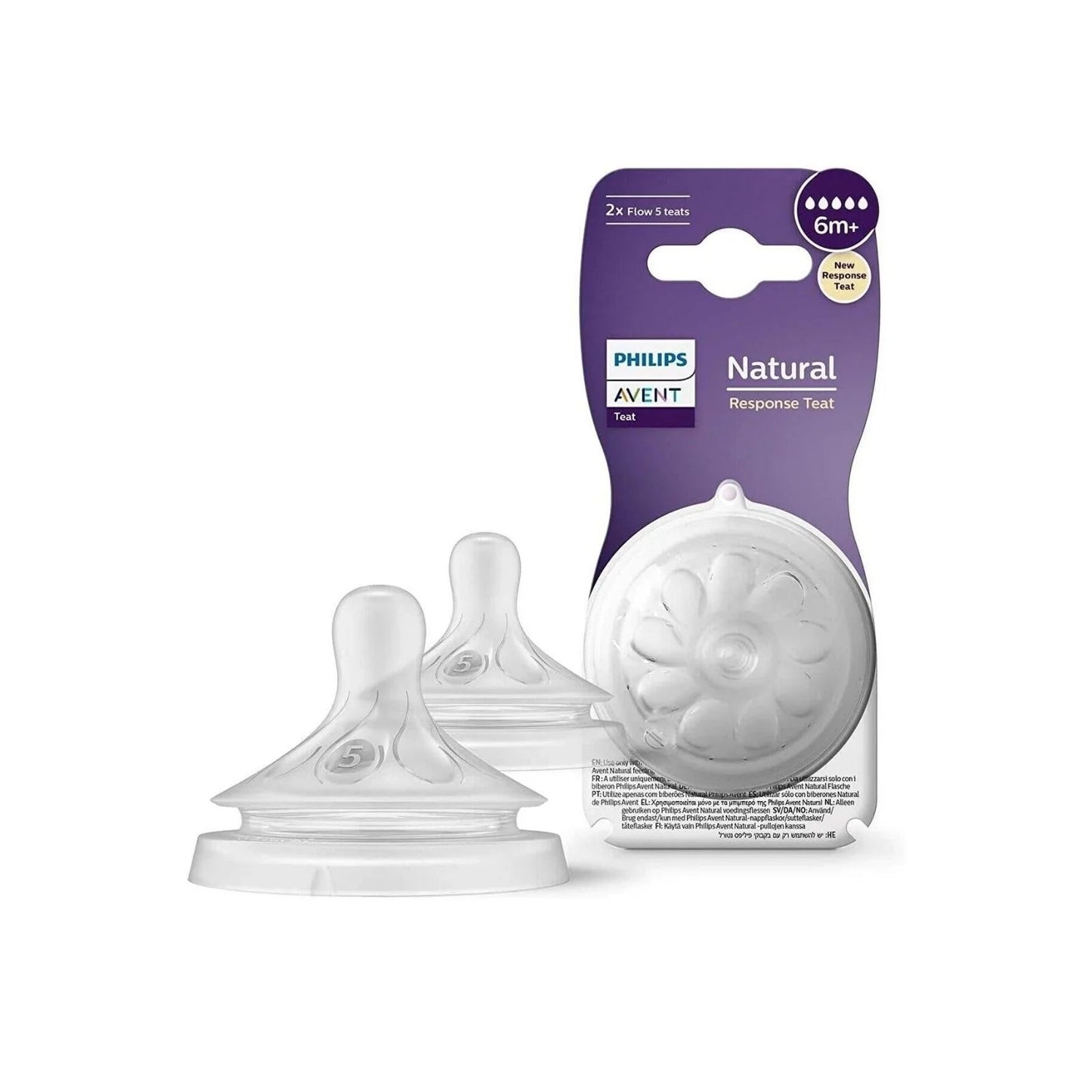 Philips Avent Natural Response Teats Stage 5 (6+ months) Pack of 2 - mezetto ebebek ebebek