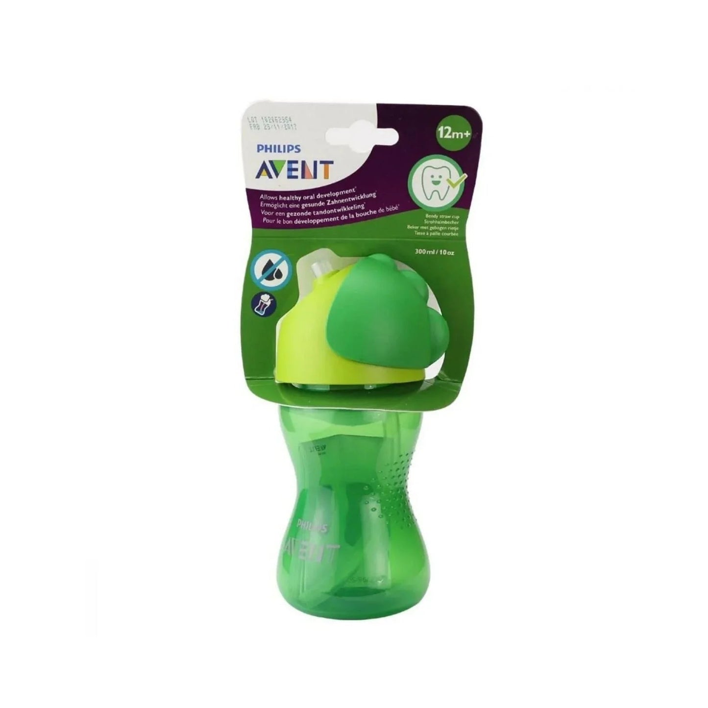 Philips Avent Training Cup with Straw 12+ months 300 ml - Green - mezetto ebebek ebebek