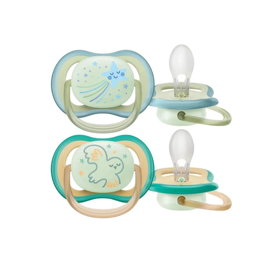 Philips Avent Ultra Air Night Soother 0 - 6 months Pack of 2 - mezetto ebebek ebebek