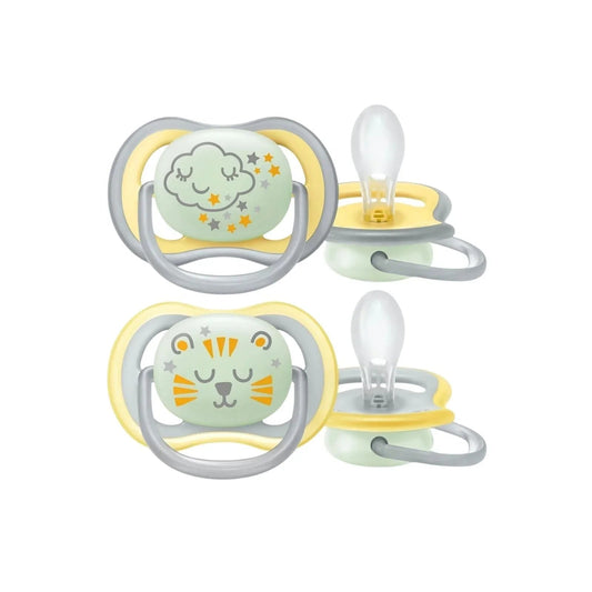 Philips Avent Ultra Air Night Soother 18+ months Pack of 2 - mezetto ebebek ebebek