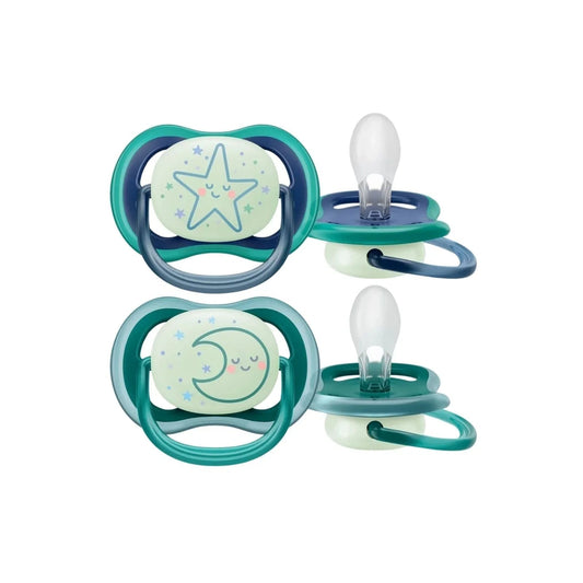 Philips Avent Ultra Air Night Soother 6 - 18 months Pack of 2 - mezetto ebebek ebebek