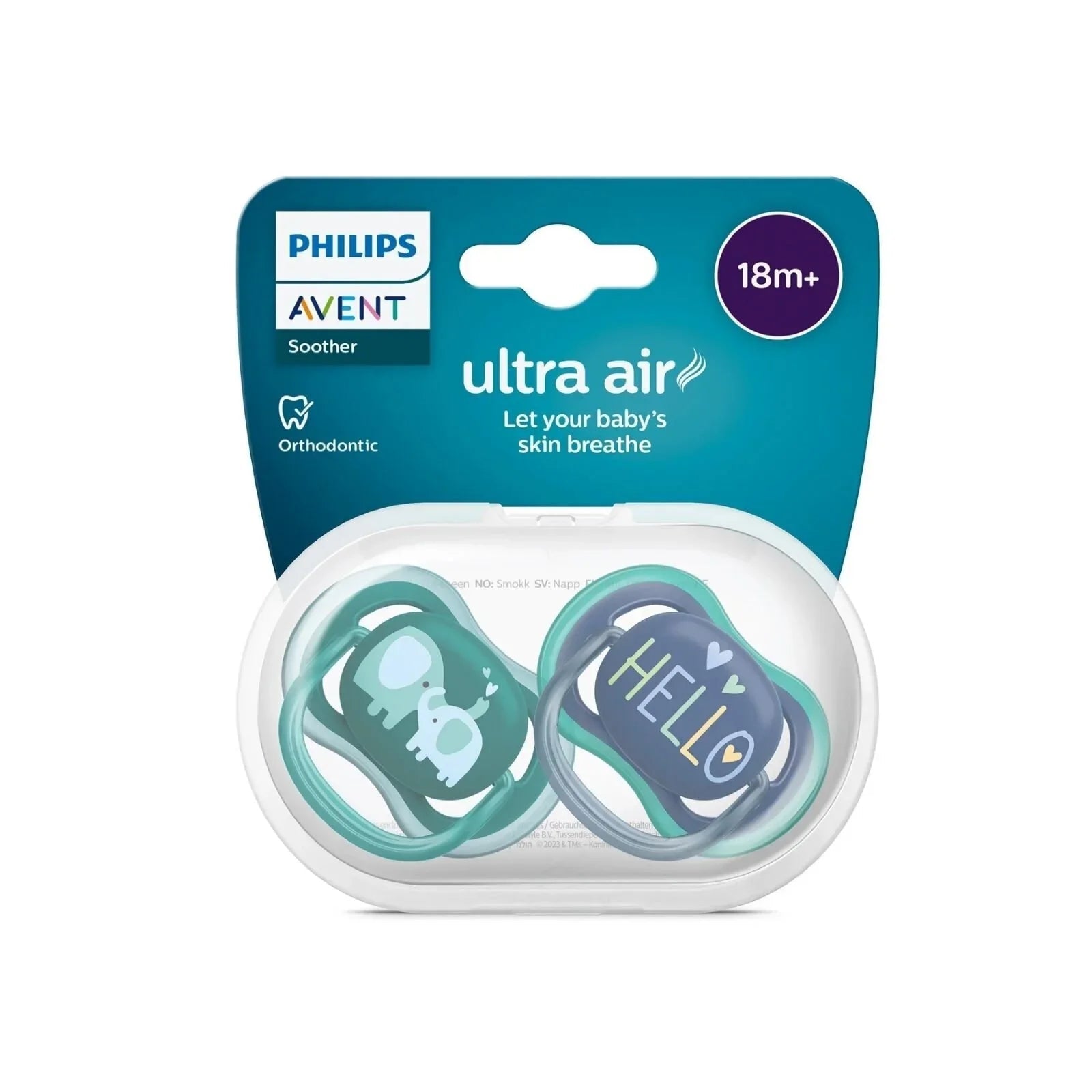 Philips Avent Ultra Air Soother 18+ months Pack of 2 - mezetto ebebek ebebek