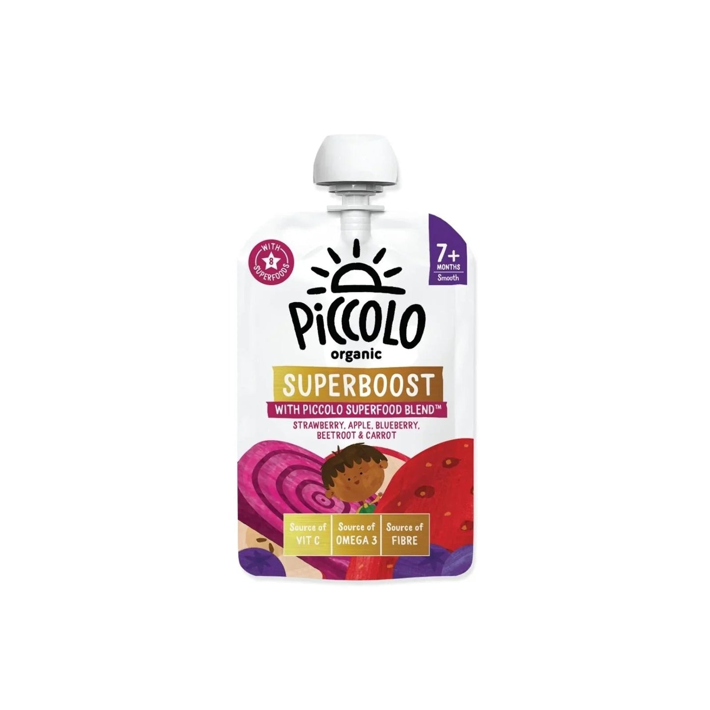 Piccolo Organic Berry & Beets Superboost 100g - mezetto ebebek ebebek