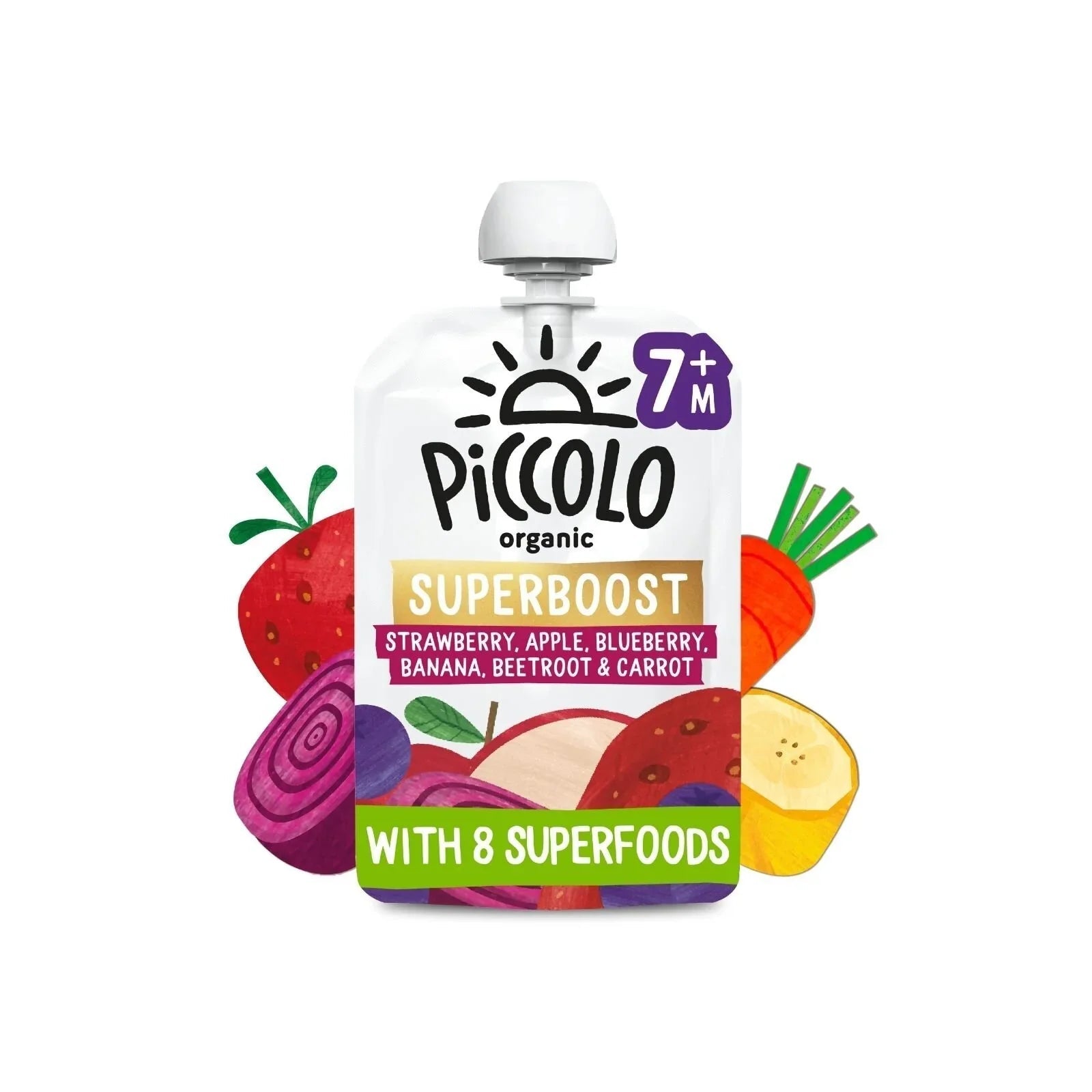 Piccolo Organic Berry & Beets Superboost 100g - mezetto ebebek ebebek