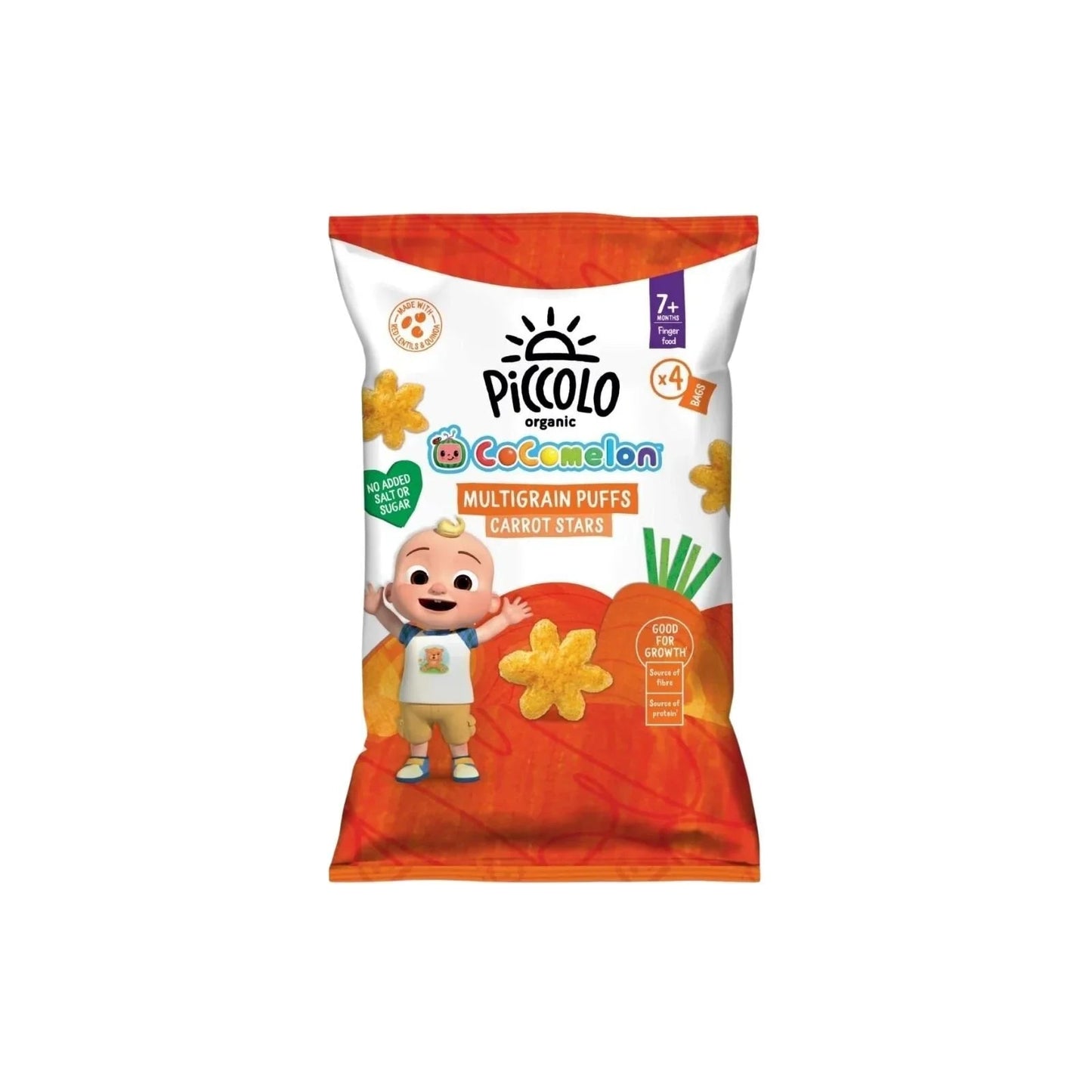 Piccolo Organic Carrot Puff Stars 7+ months 60g (4x15g) - mezetto ebebek ebebek