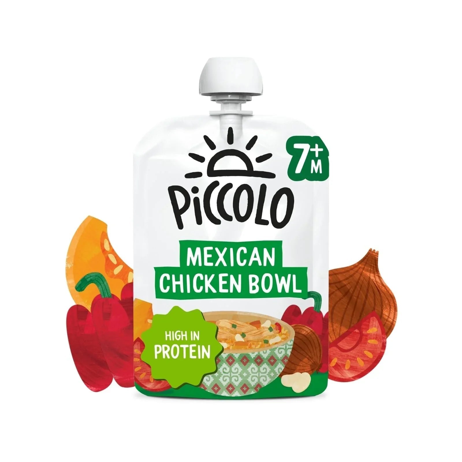 Piccolo Organic Mexican Chicken Bowl 130g - mezetto ebebek ebebek