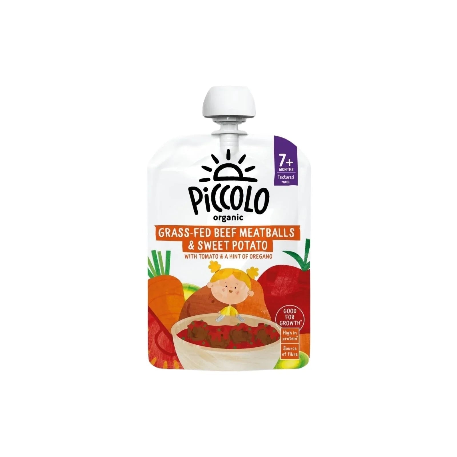 Piccolo Organic Sweet Potato & Beef Meatballs 7+ months 130g - mezetto ebebek ebebek