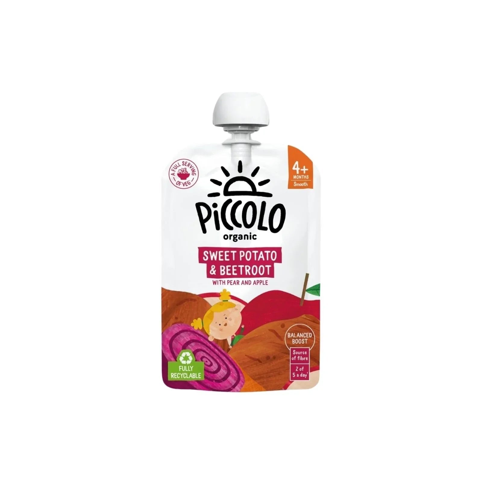 Piccolo Sweet Potato Beetroot Apple & Pear 4+ months 100g - mezetto ebebek ebebek