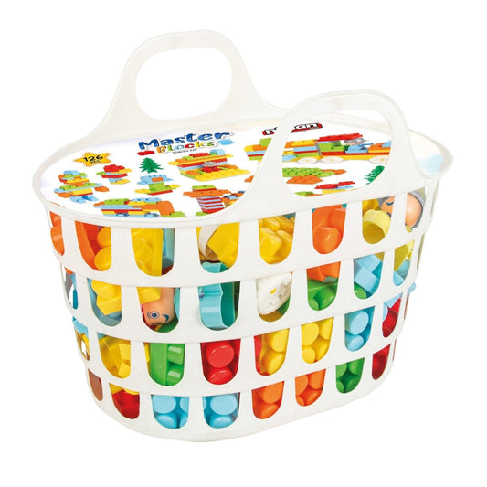 Pilsan Accessory Master Blocks with Basket (128 Pieces) - mezetto ebebek ebebek