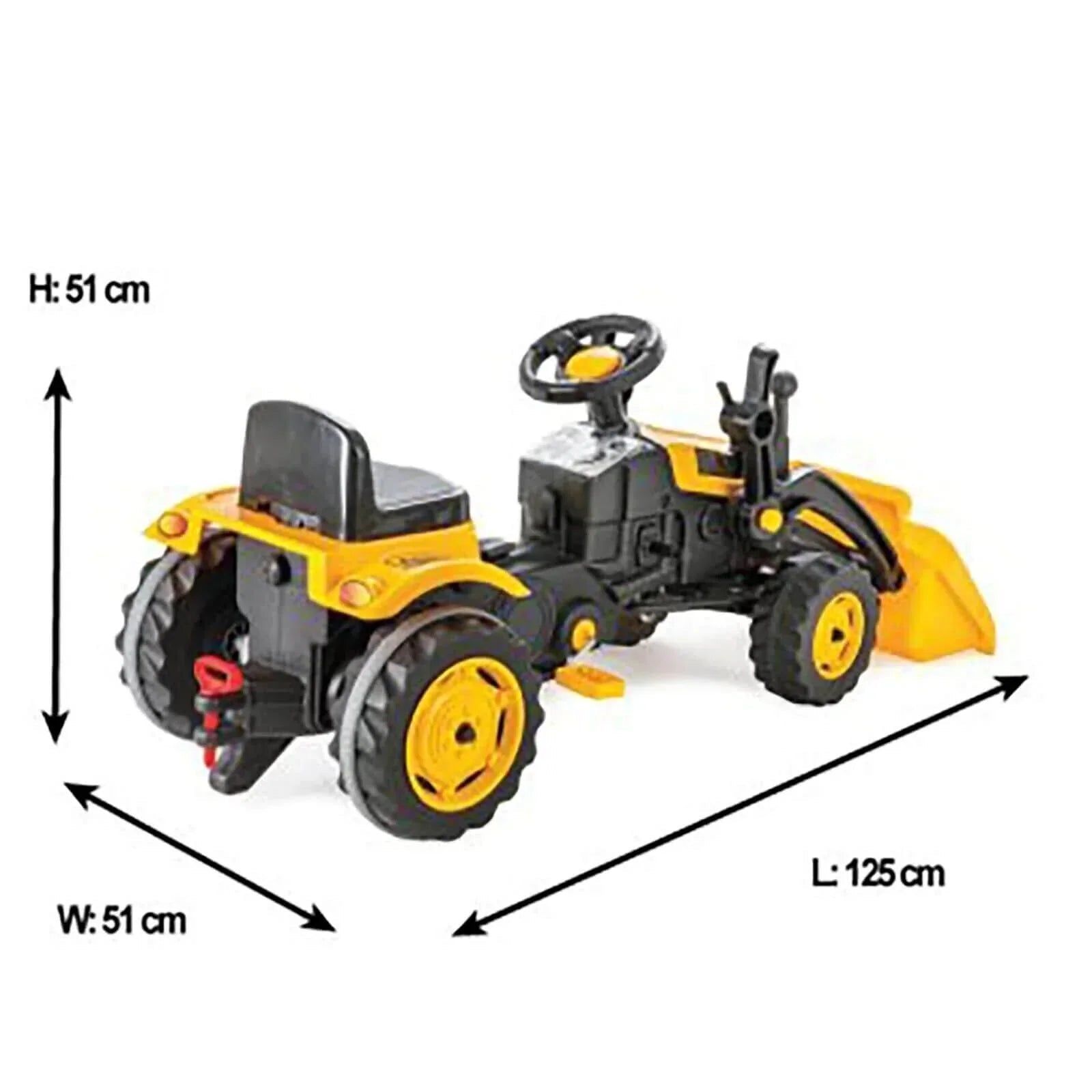 Pilsan Active Ride On Tractor with Pedal - Yellow - mezetto ebebek ebebek