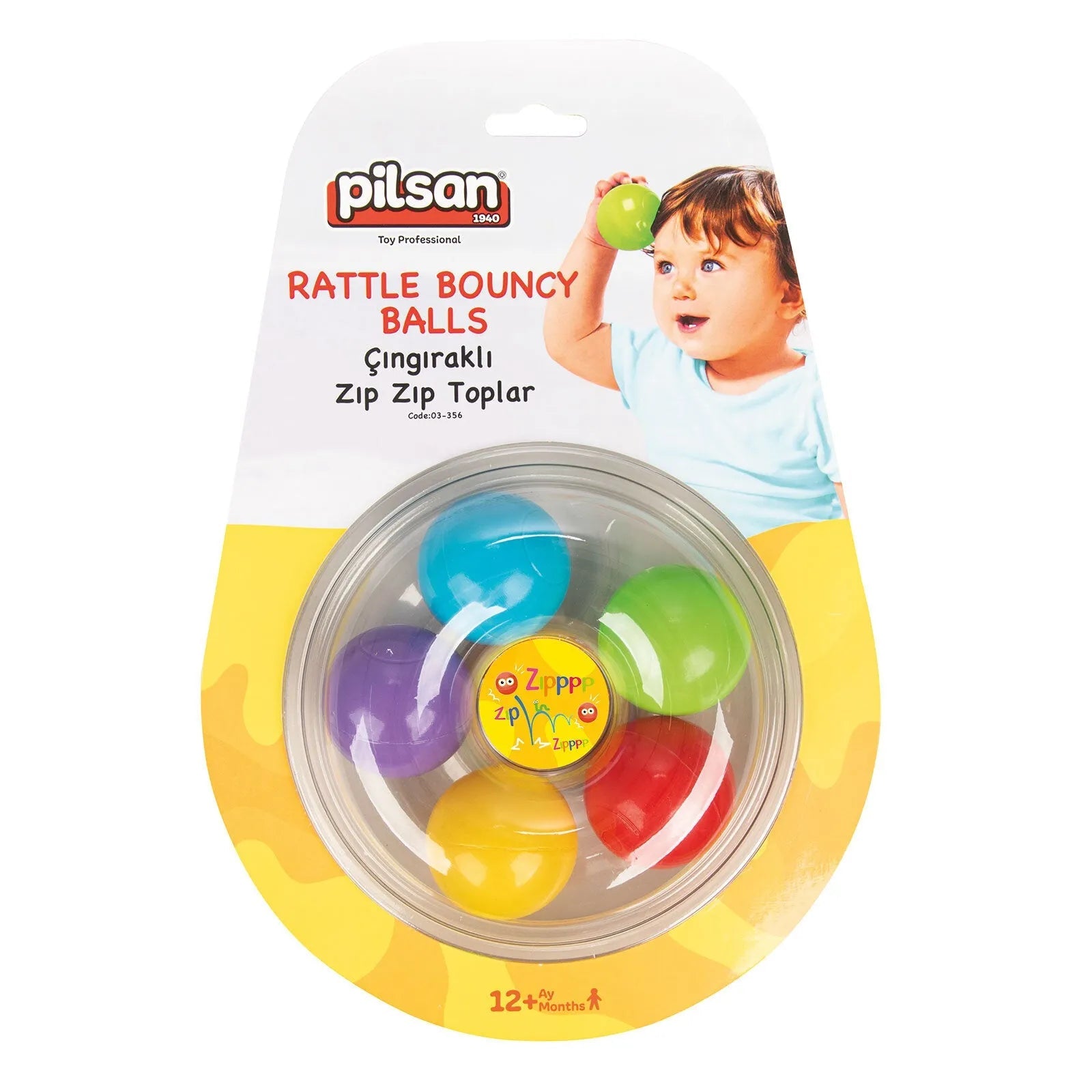 Pilsan Bouncing Balls with Rattle - mezetto ebebek ebebek