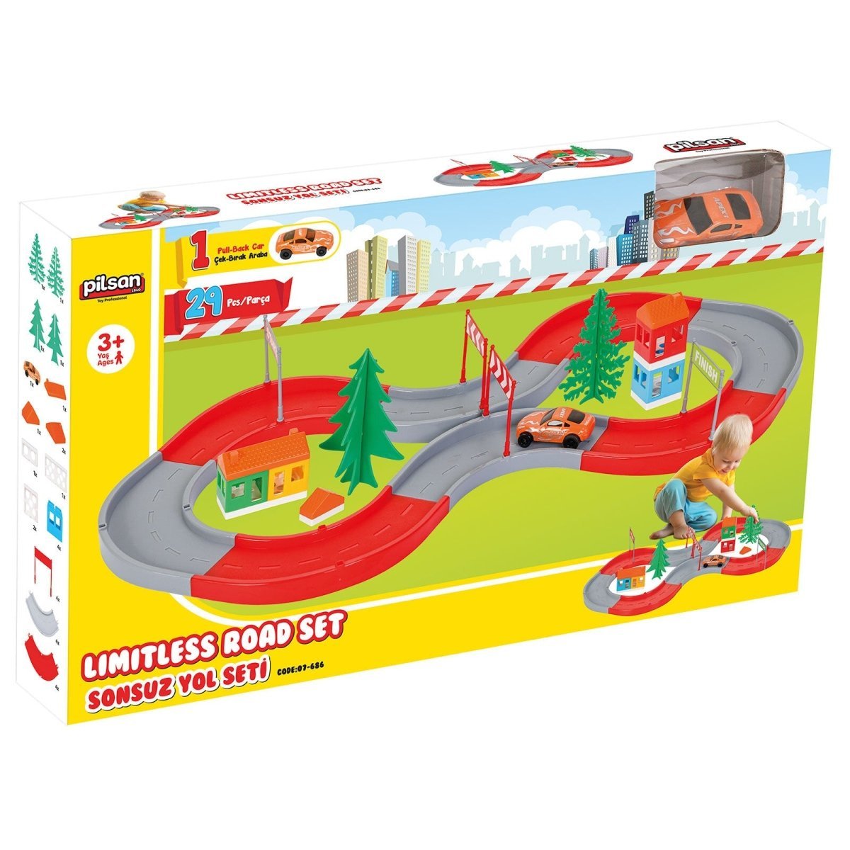 Pilsan Endless Road Set - mezetto ebebek ebebek