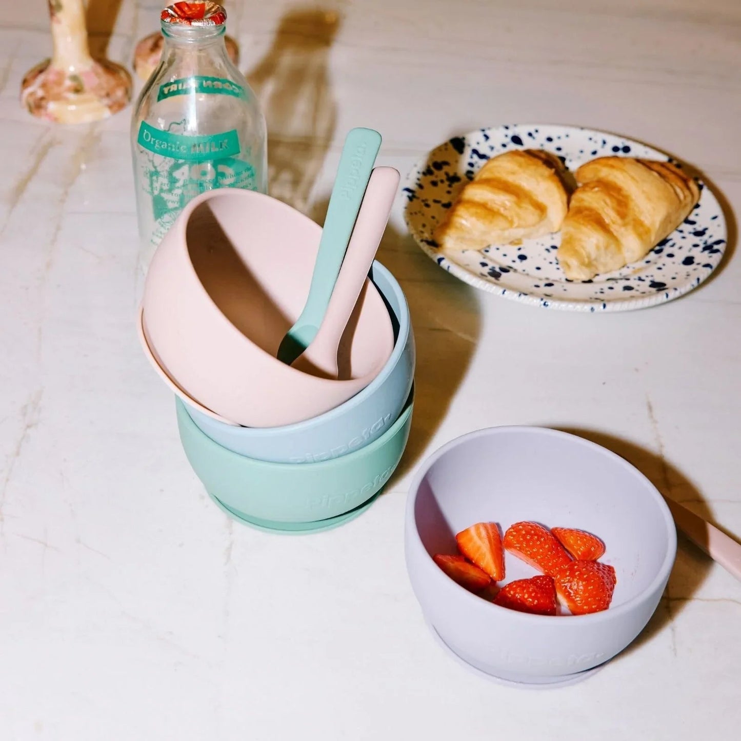 Pippeta Silicone Suction Bowl - Sea Salt - mezetto ebebek ebebek