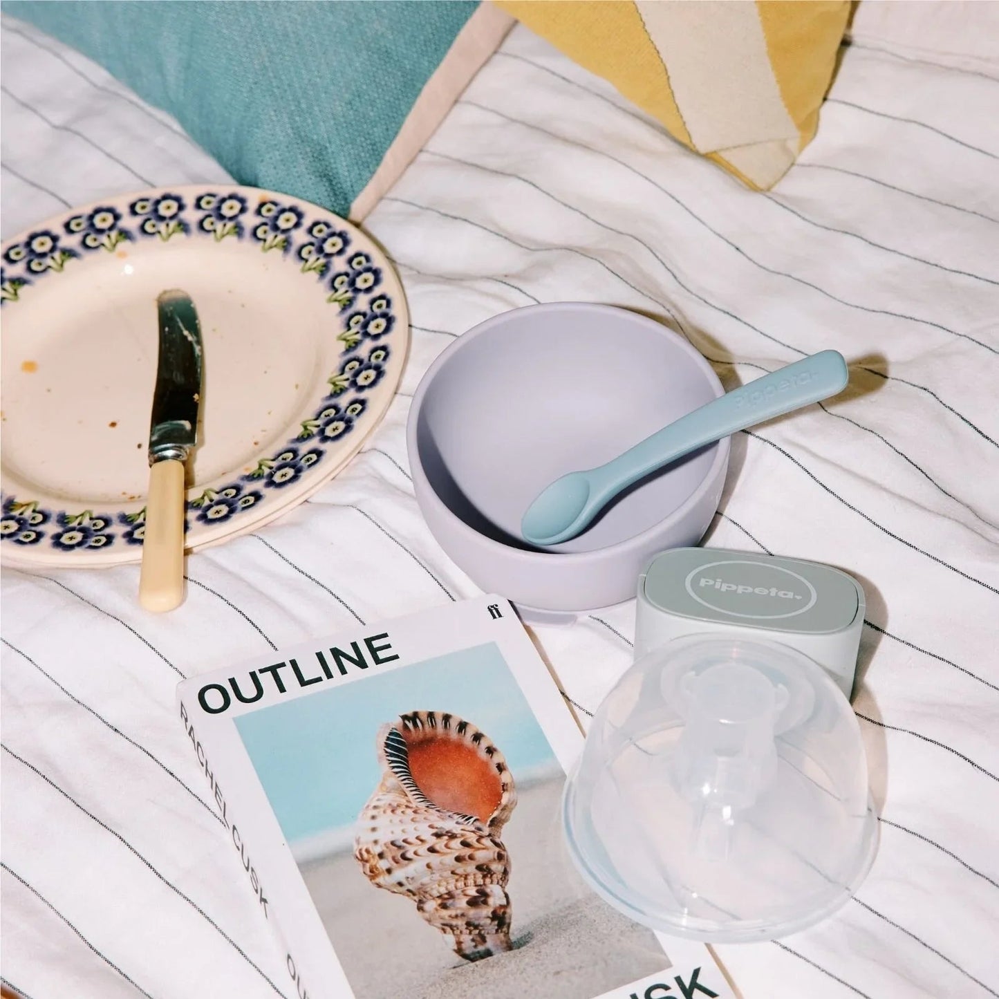 Pippeta Silicone Suction Bowl - Sea Salt - mezetto ebebek ebebek