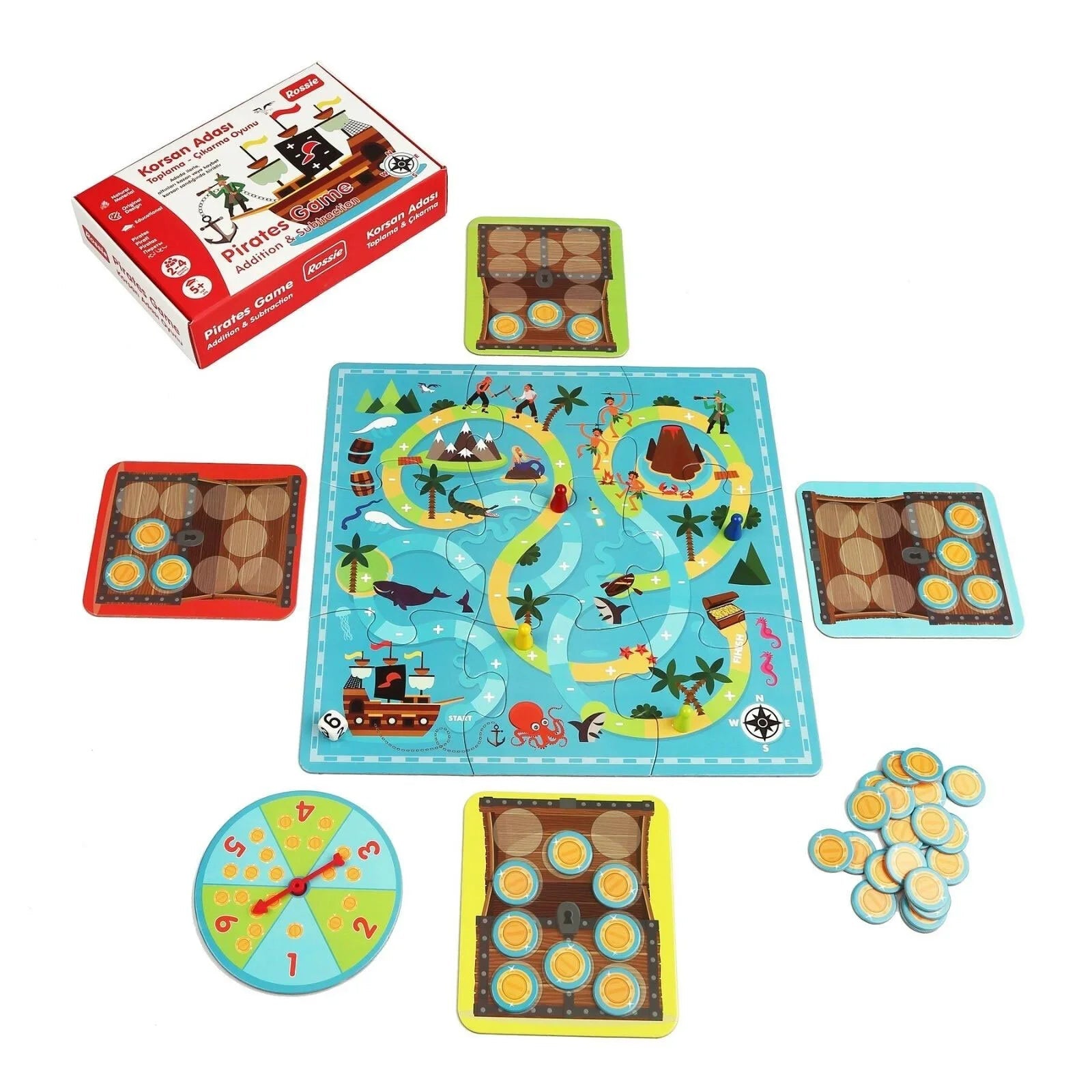 Pirates Addition & Subtraction Game - mezetto ebebek ebebek