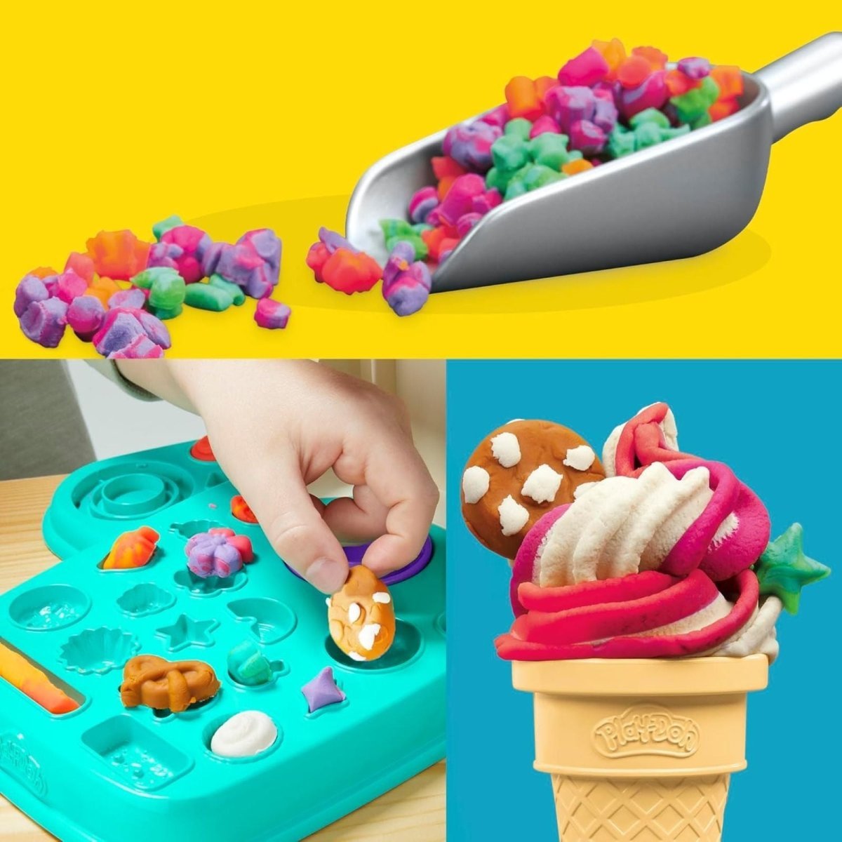 Play - Doh Rainbow Swirl Ice Cream Playset - mezetto ebebek ebebek