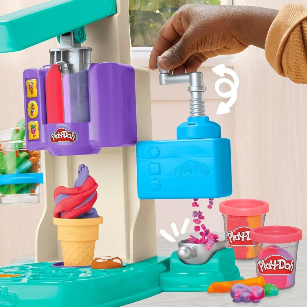 Play - Doh Rainbow Swirl Ice Cream Playset - mezetto ebebek ebebek