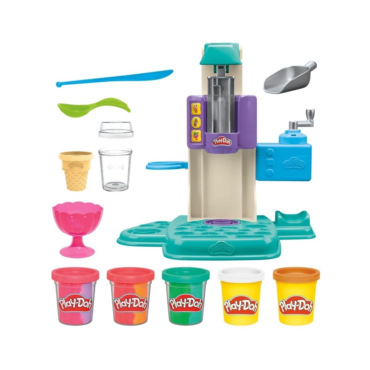 Play - Doh Rainbow Swirl Ice Cream Playset - mezetto ebebek ebebek