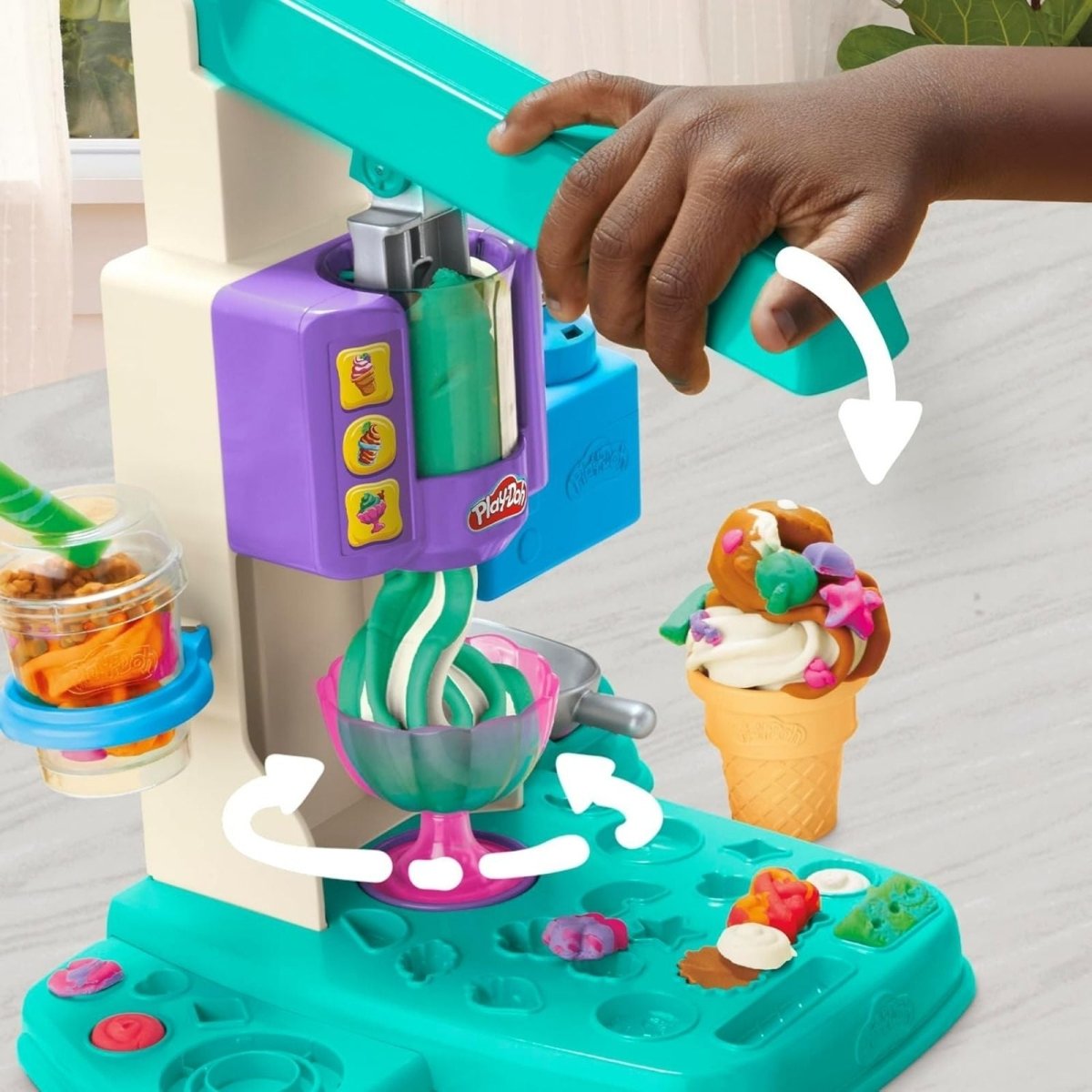 Play - Doh Rainbow Swirl Ice Cream Playset - mezetto ebebek ebebek
