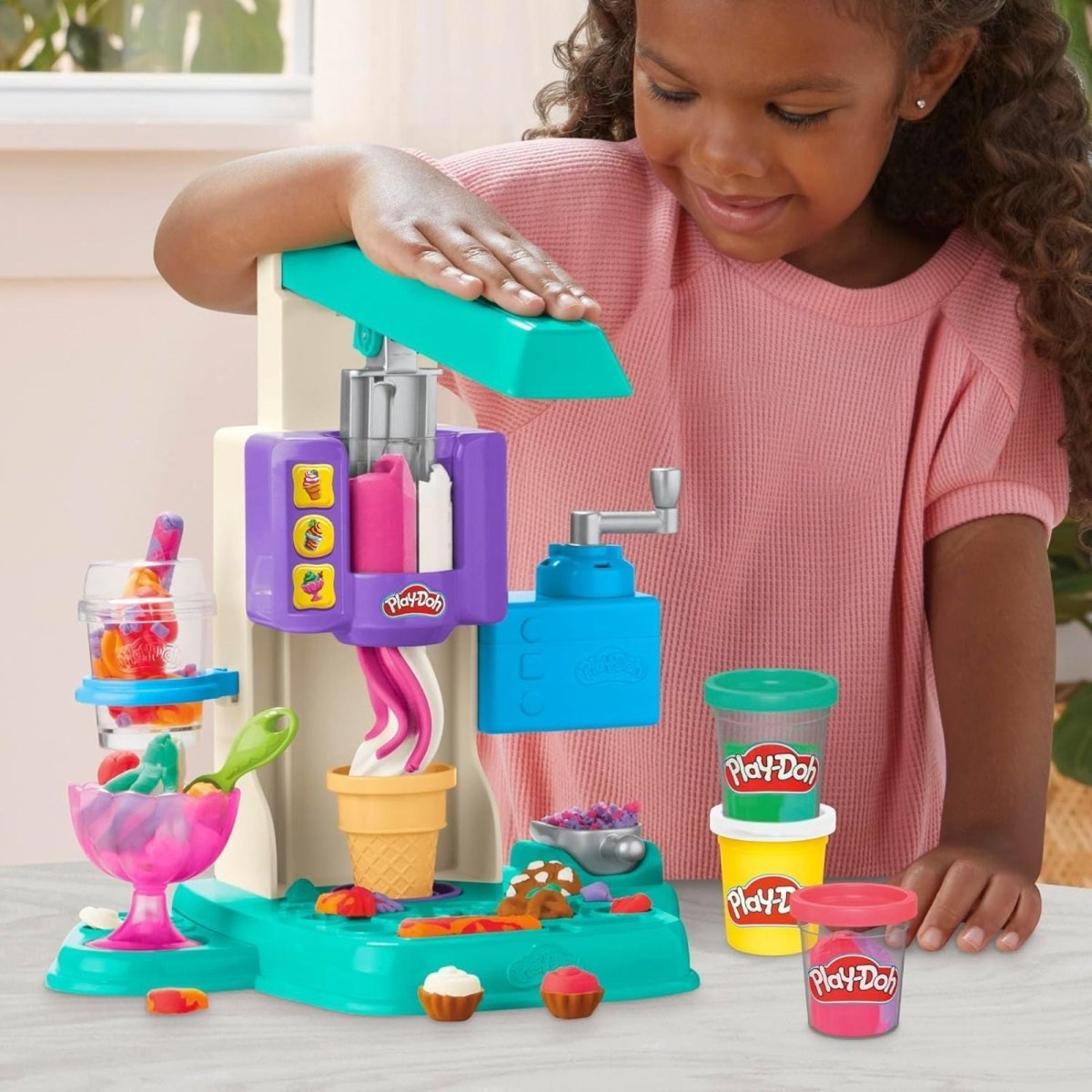 Play - Doh Rainbow Swirl Ice Cream Playset - mezetto ebebek ebebek