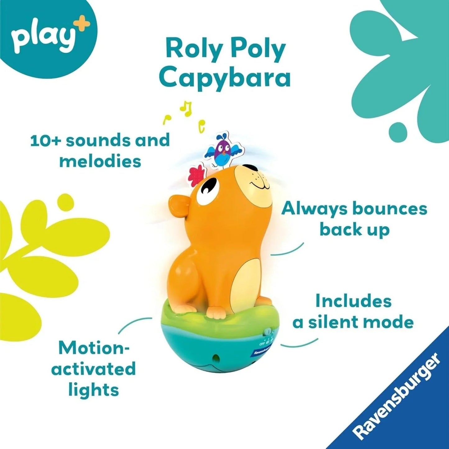 Play+ Push & Listen Roly Poly Capybara - mezetto ebebek ebebek