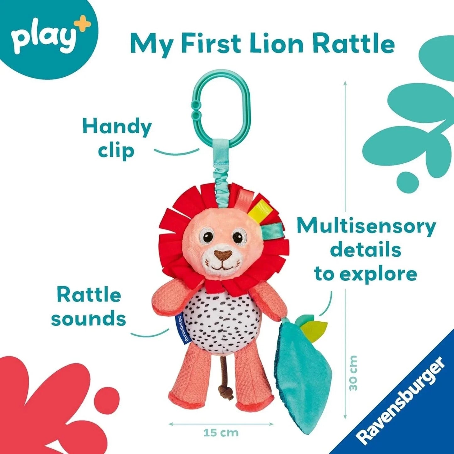 Play+ Shake & Rattle Lion - mezetto ebebek ebebek