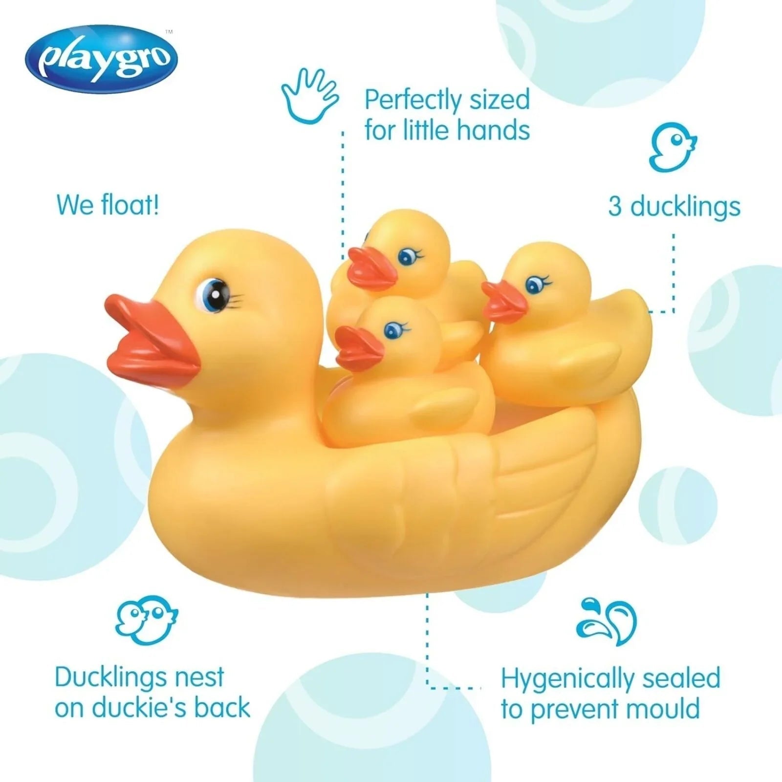 PlayGro Bath Duckie Family Pack of 4 - mezetto ebebek ebebek