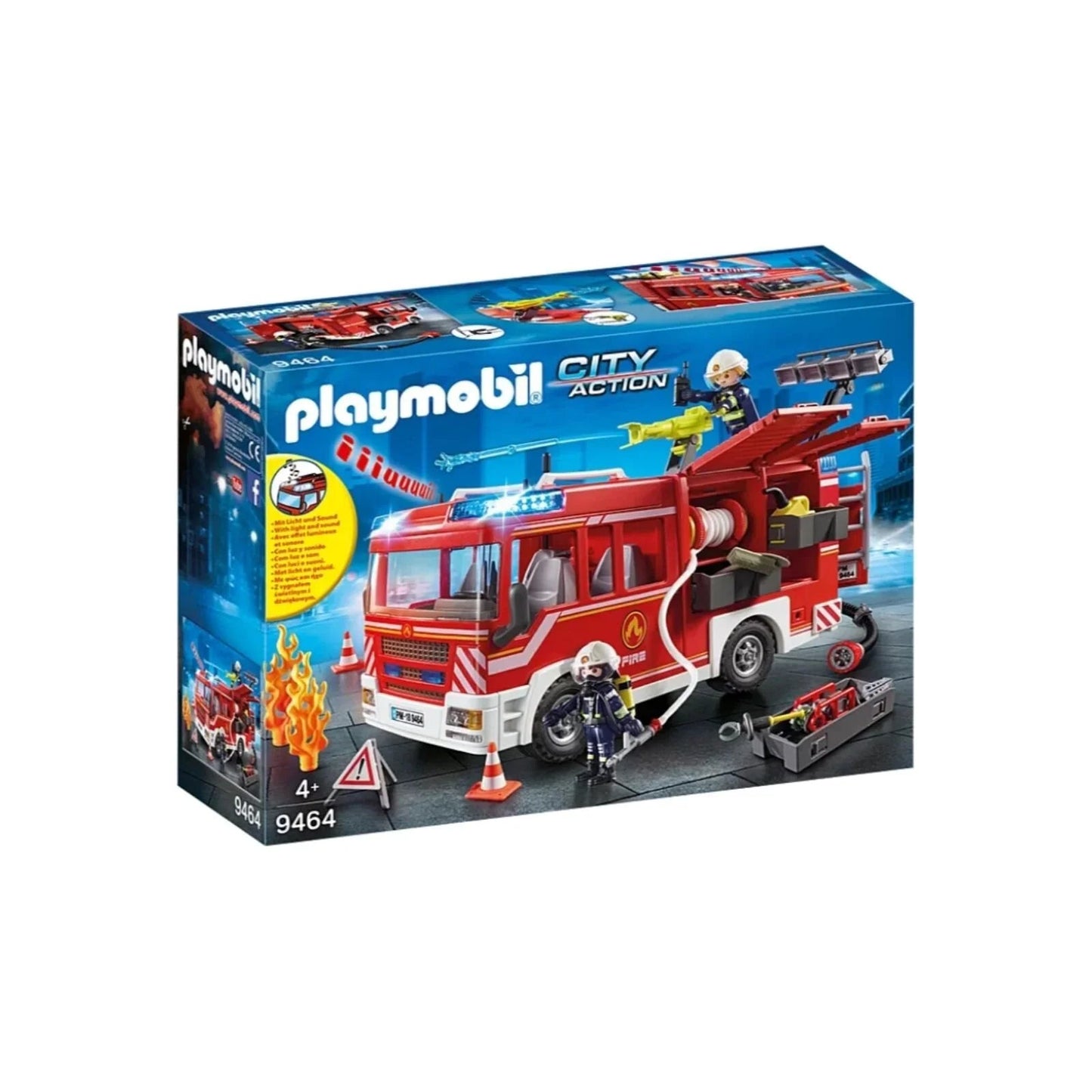 Playmobil City Action Fire Engine with Working Water Cannon 9464 - mezetto ebebek ebebek
