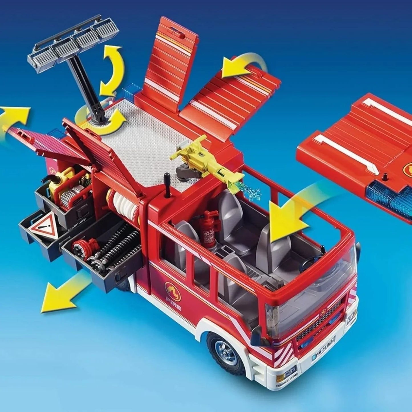 Playmobil City Action Fire Engine with Working Water Cannon 9464 - mezetto ebebek ebebek