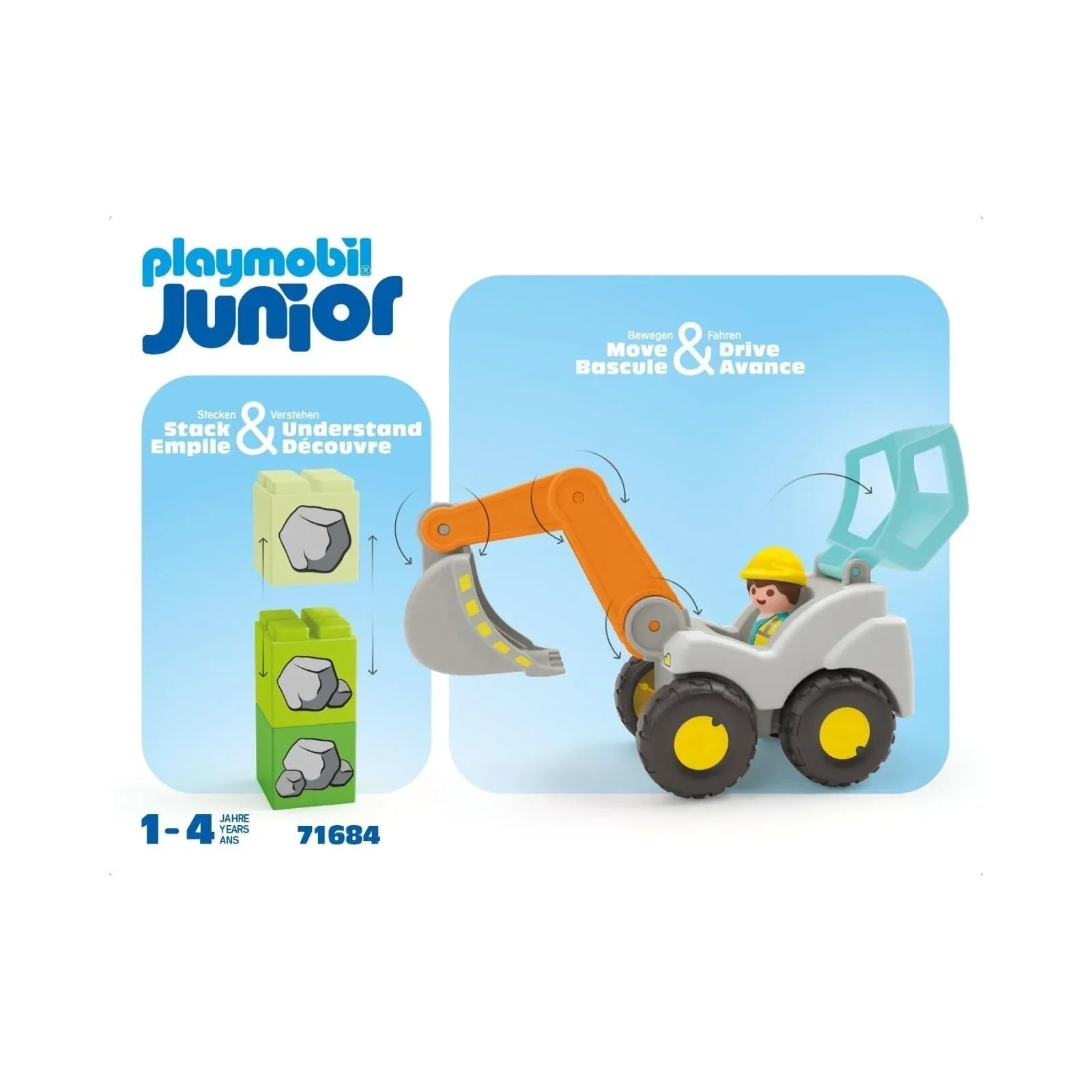 Playmobil Junior 71684 Shovel Excavator - mezetto ebebek ebebek