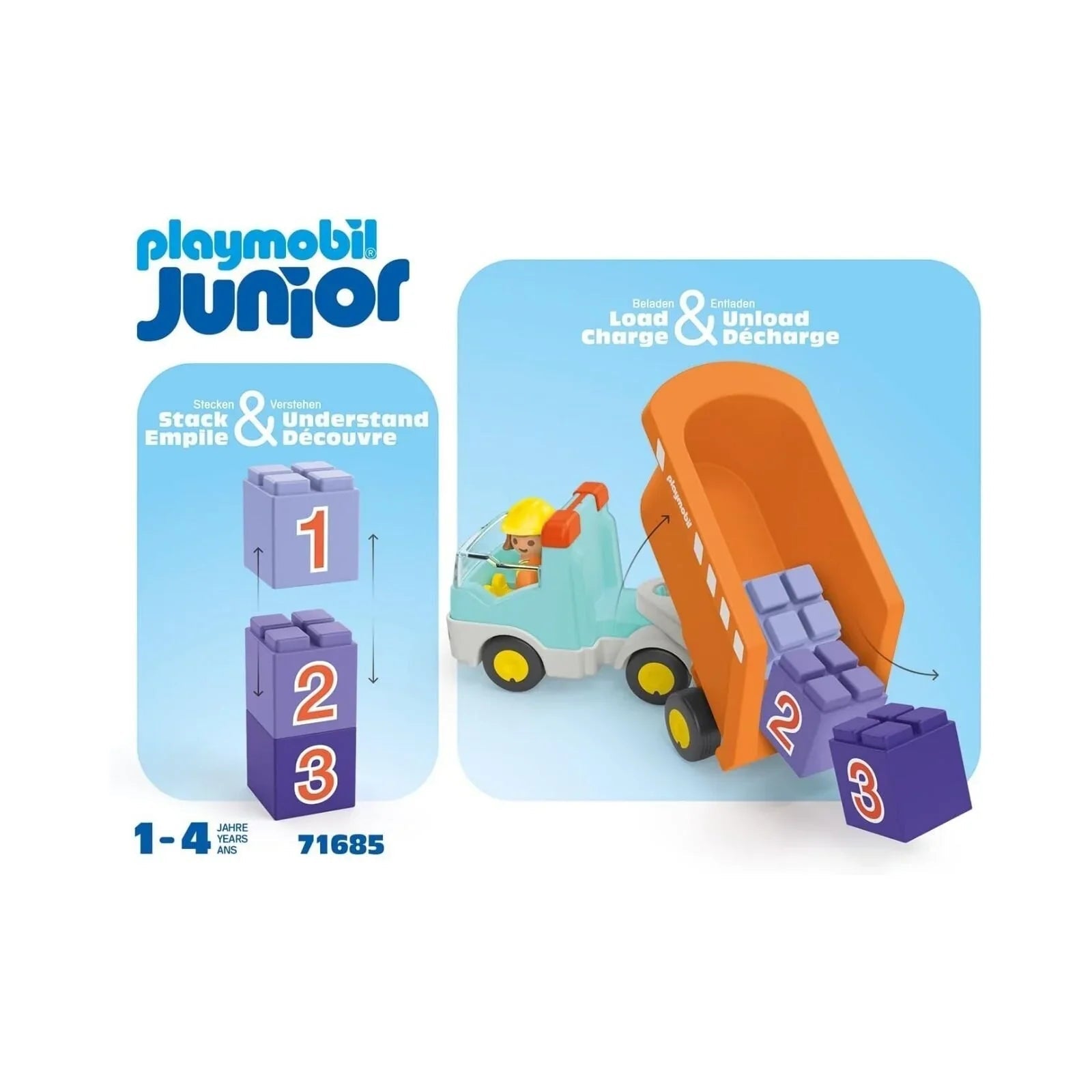 Playmobil Junior 71685 Dump Truck - mezetto ebebek ebebek