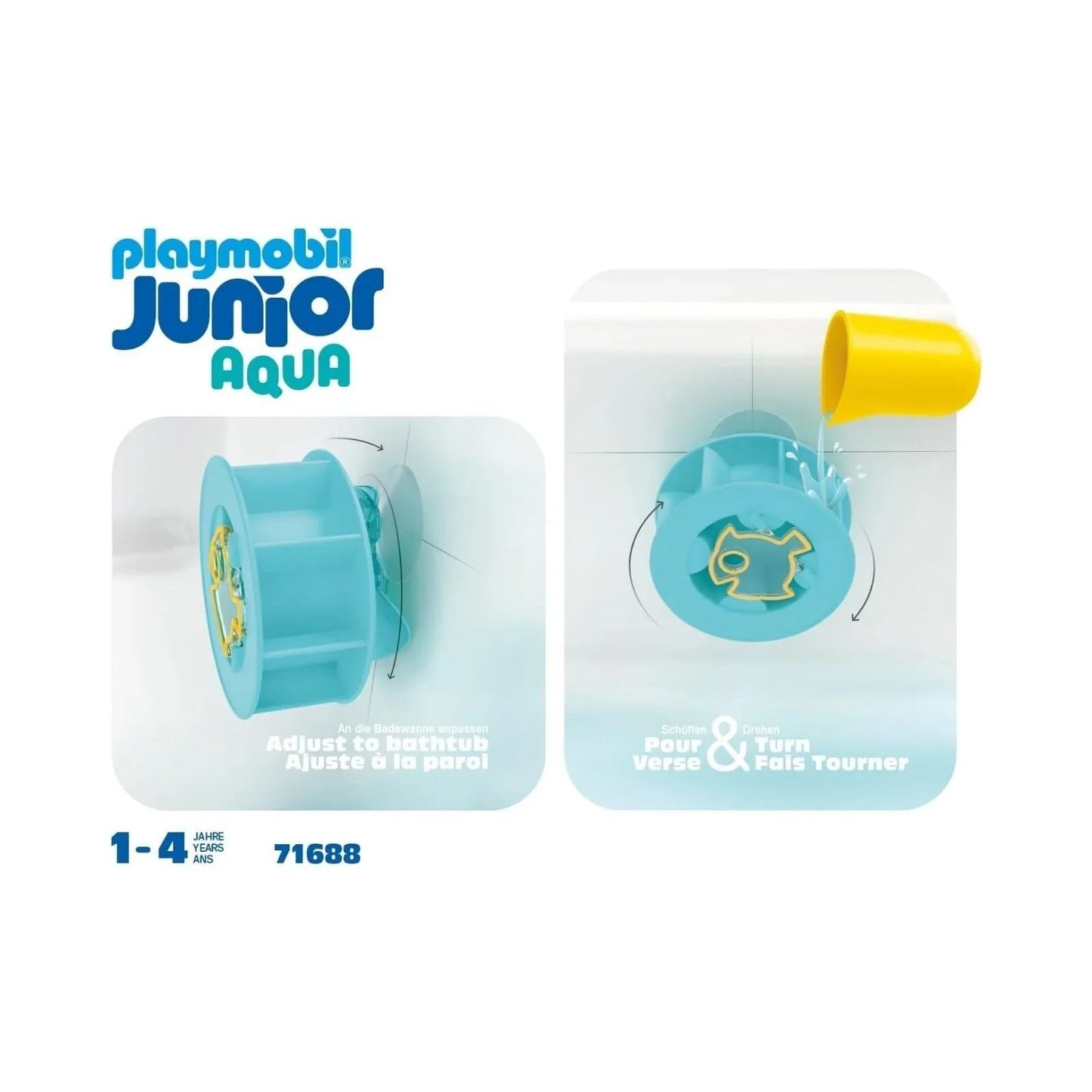Playmobil Junior Aqua 71688 Water Wheel with Baby Shark - mezetto ebebek ebebek