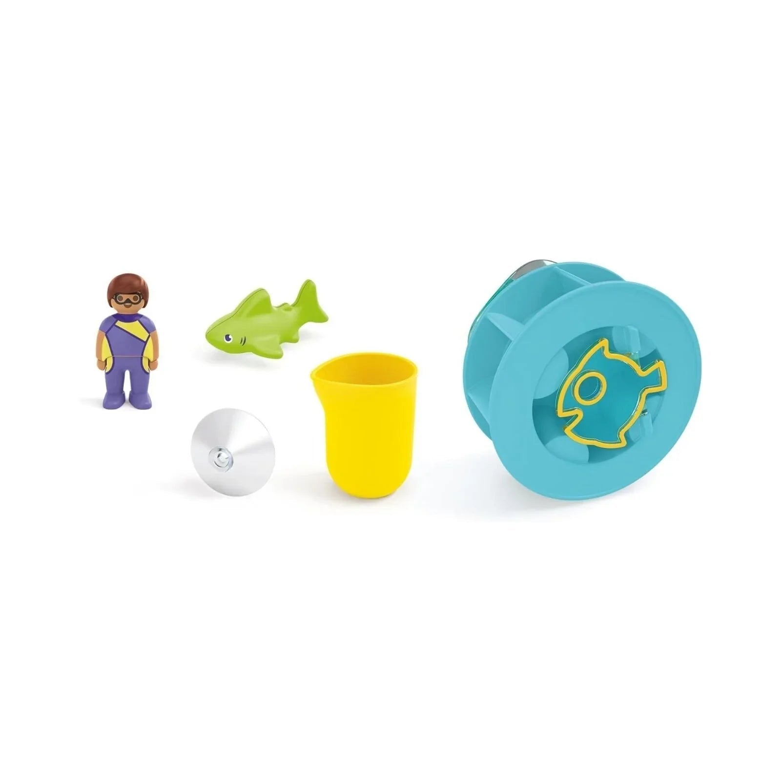 Playmobil Junior Aqua 71688 Water Wheel with Baby Shark - mezetto ebebek ebebek