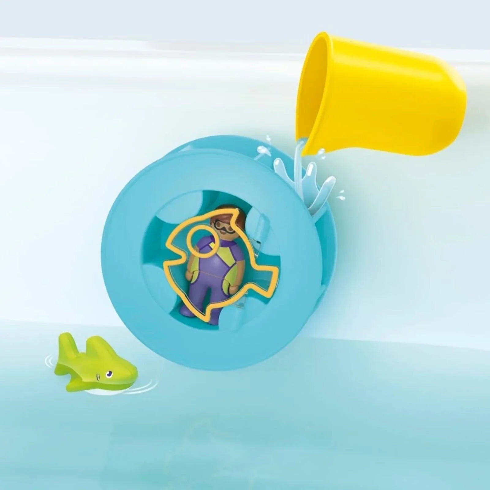 Playmobil Junior Aqua 71688 Water Wheel with Baby Shark - mezetto ebebek ebebek