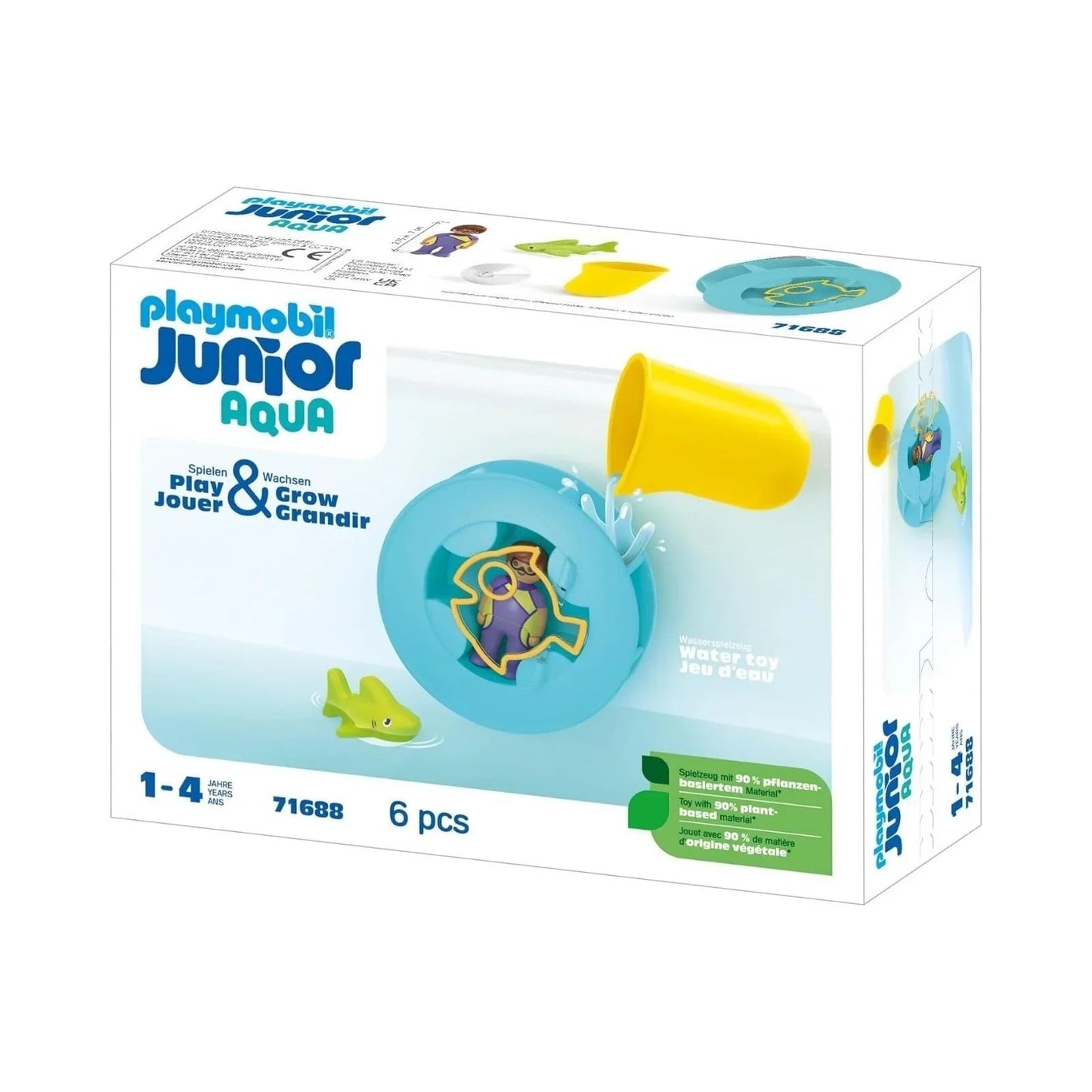 Playmobil Junior Aqua 71688 Water Wheel with Baby Shark - mezetto ebebek ebebek