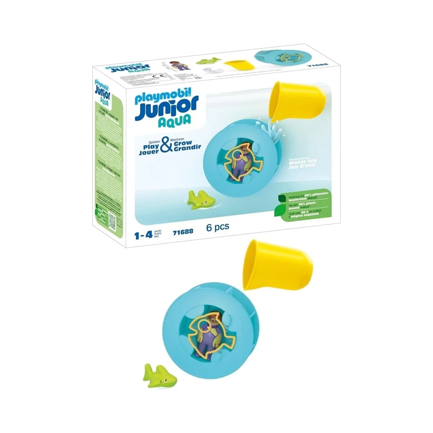 Playmobil Junior Aqua 71688 Water Wheel with Baby Shark - mezetto ebebek ebebek