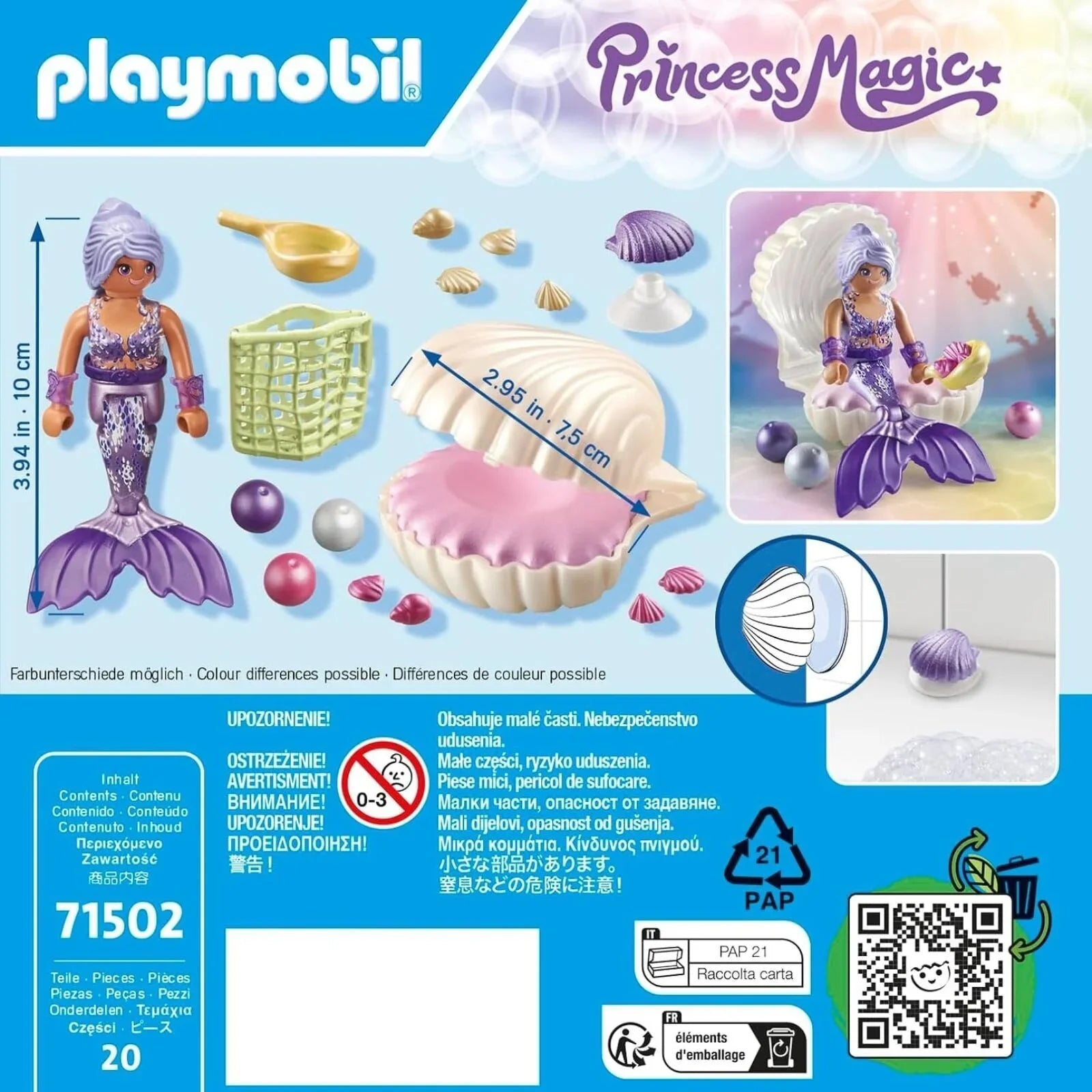 Playmobil Princess Magic 71502 Mermaid with Pearl Seashell - mezetto ebebek ebebek