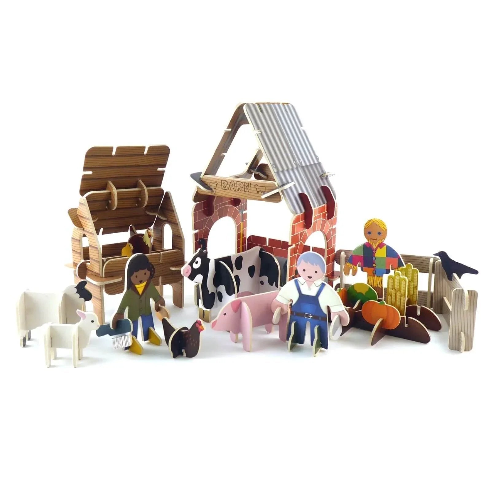 Playpress Toys Farmyard Playset - mezetto ebebek ebebek