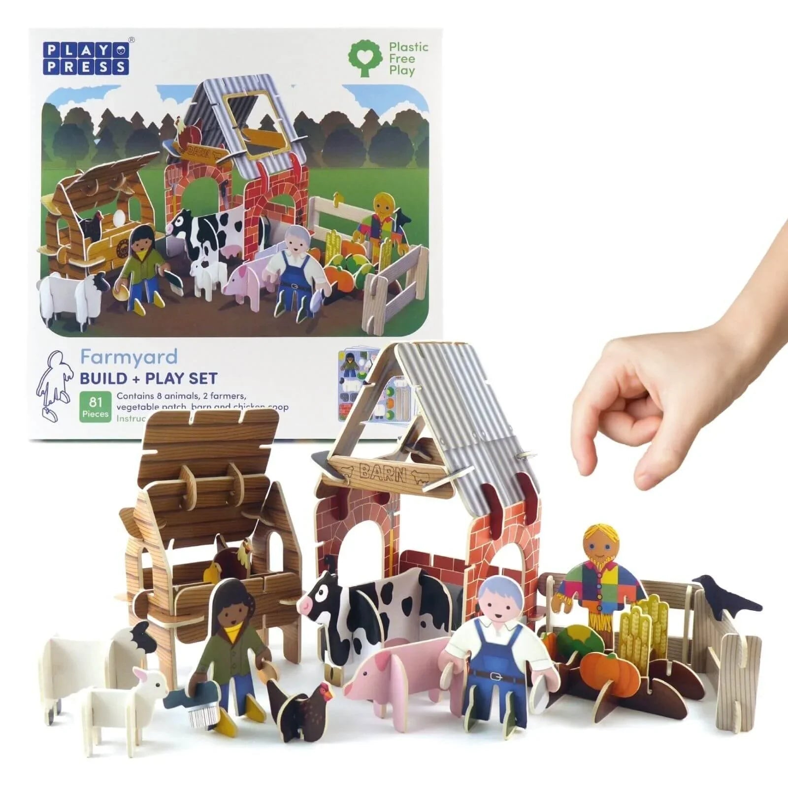 Playpress Toys Farmyard Playset - mezetto ebebek ebebek