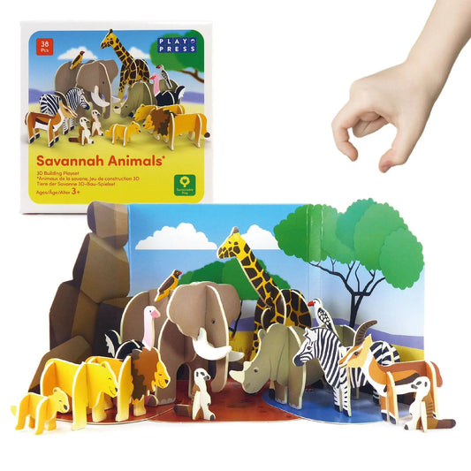 Playpress Toys Savannah Animals Playset - mezetto ebebek ebebek